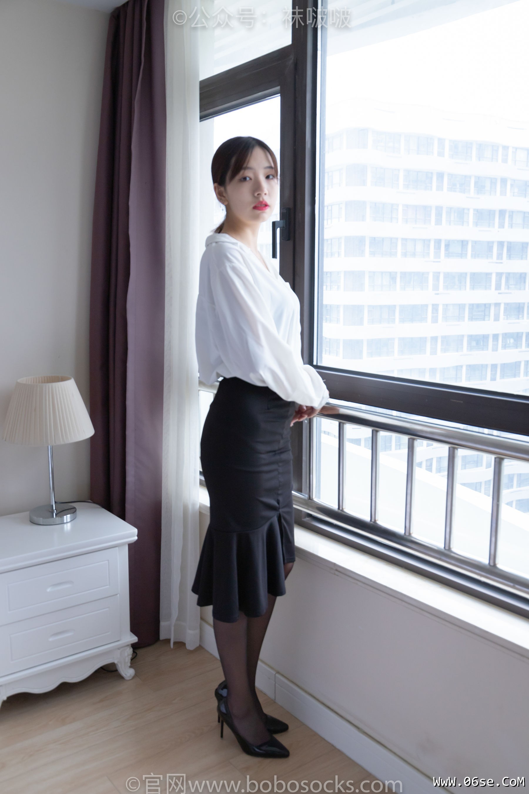 BoBoSocks袜啵啵 No.017 小甜豆-OL制服、高跟鞋、黑丝[131P]-六色网