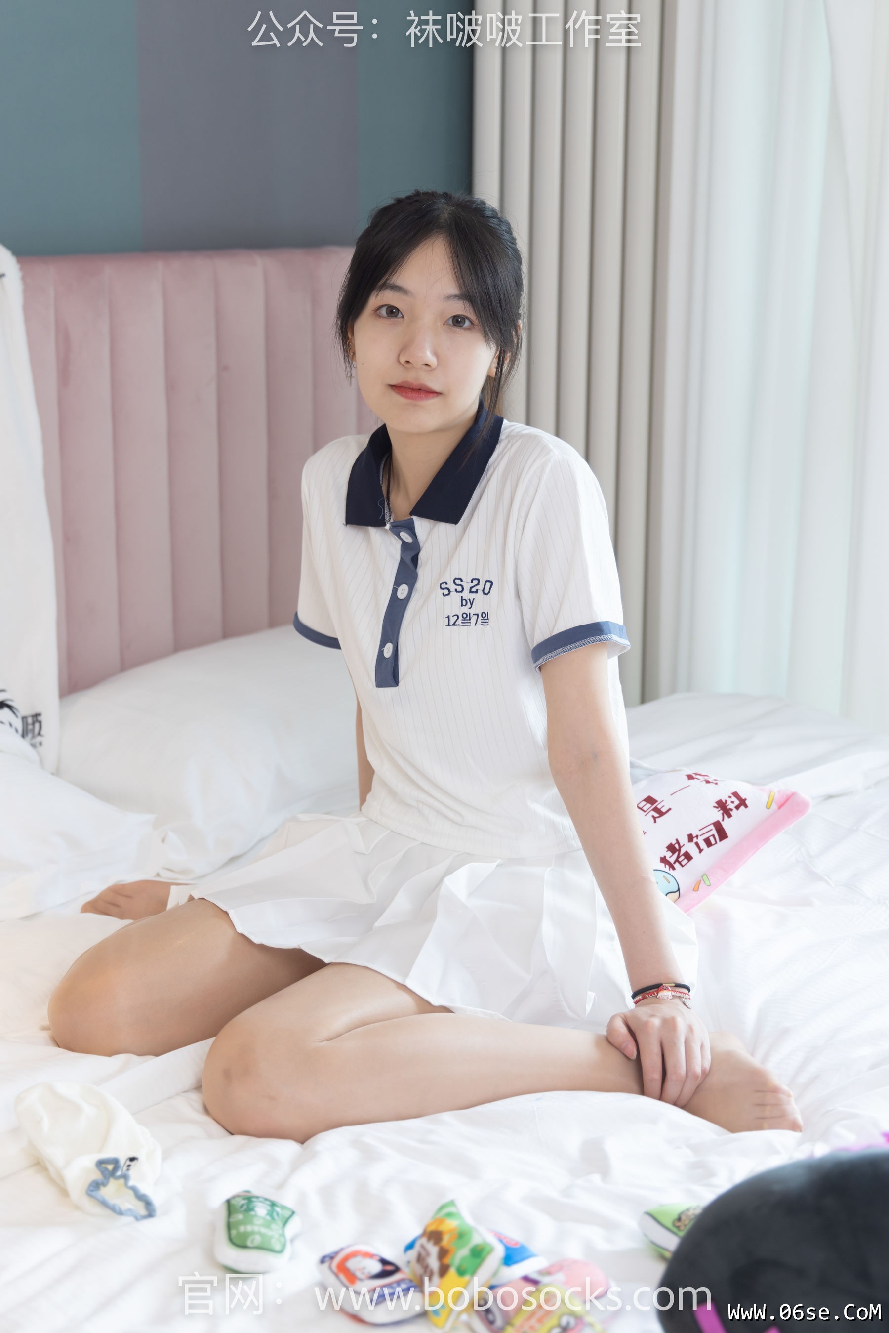 图片[143]-BoBoSocks袜啵啵 No.096 小甜豆-板鞋、白棉袜、油亮肉丝[145P]-六色网