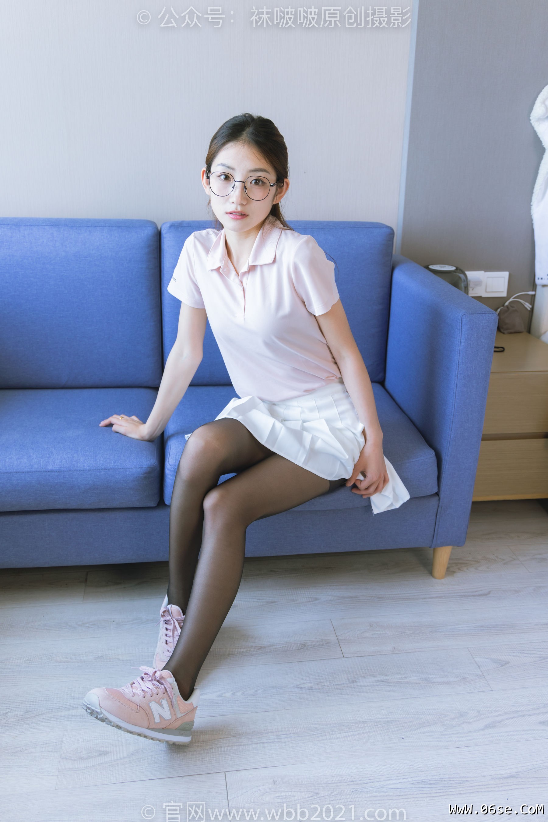 图片[46]-BoBoSocks袜啵啵 No.273 小沫 -运动鞋、粉色棉袜、黑丝[143P]-六色网