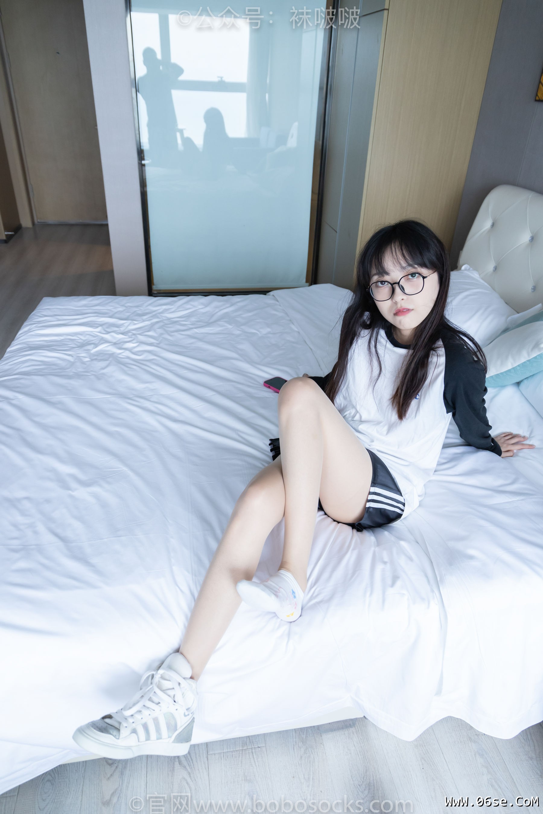 图片[52]-BoBoSocks袜啵啵 No.015 稚予-阿迪板鞋、白色短棉袜、肉丝[148P]-六色网
