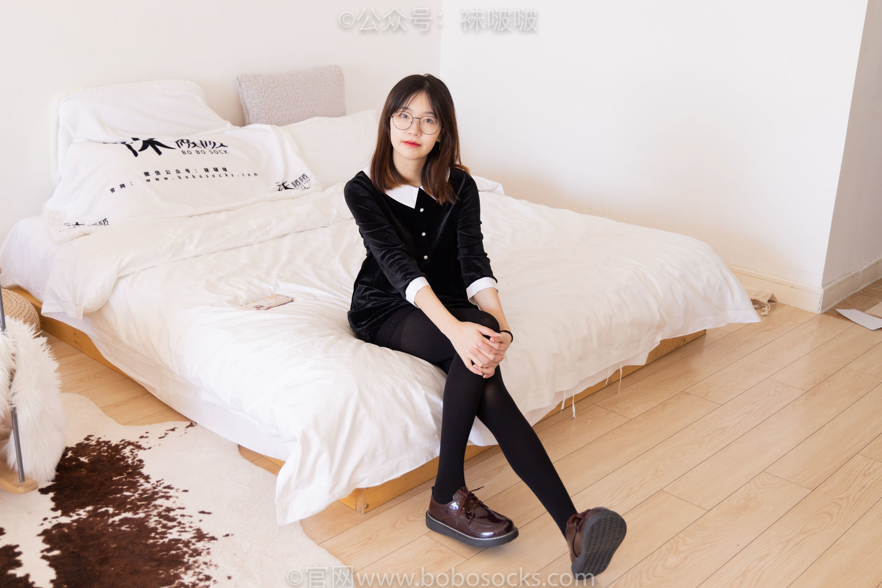 图片[7]-BoBoSocks袜啵啵 No.053 小甜豆-皮鞋、厚黑丝、黑色蕾丝船袜[140P]-六色网