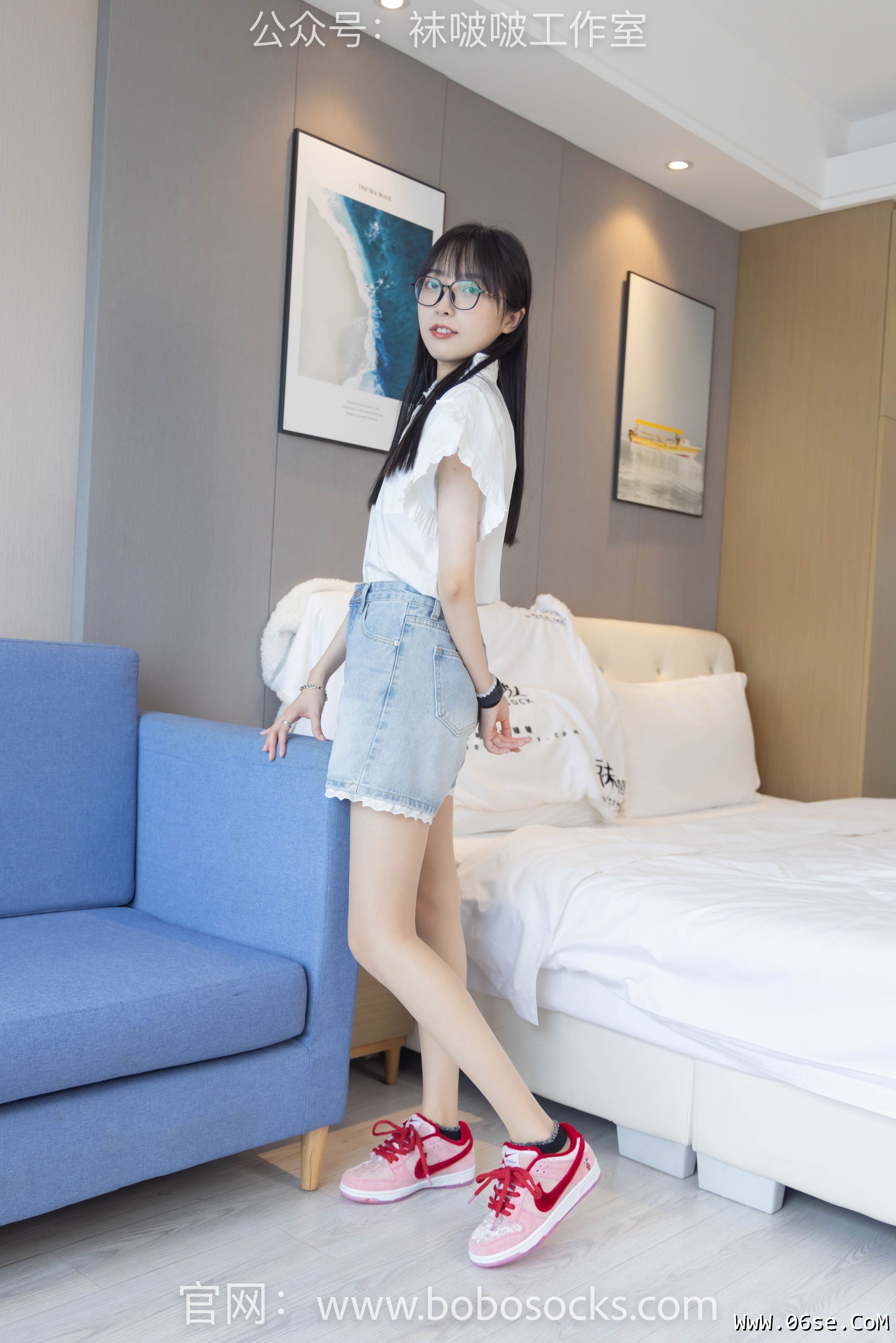 图片[4]-BoBoSocks袜啵啵 No.097 稚予-板鞋、玻璃丝短袜、肉丝[140P]-六色网