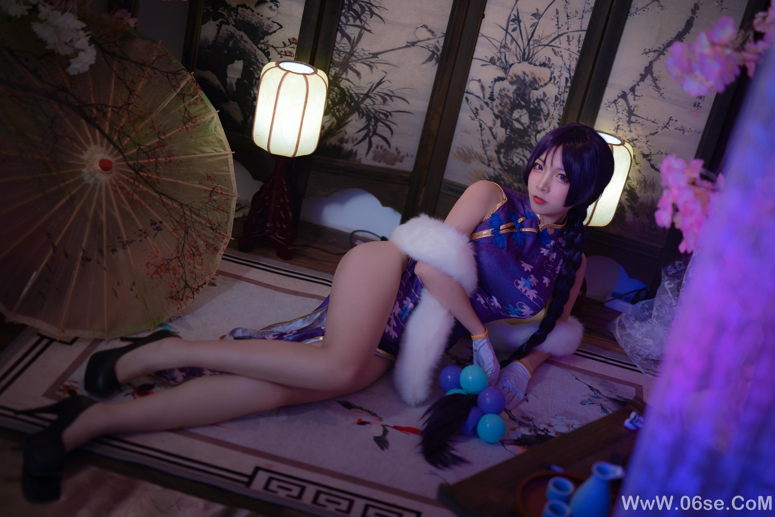 图片[20]-人气Coser二佐Nisa Fate奶光旗袍[20P]-六色网