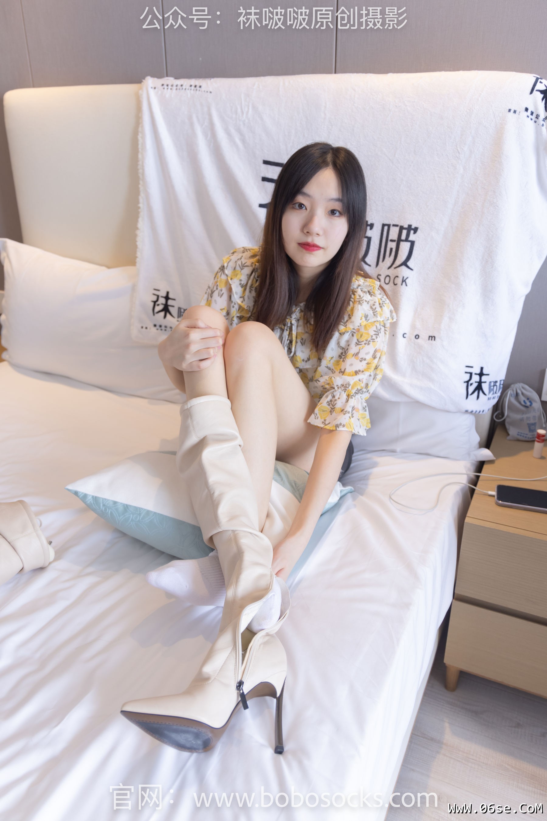 图片[182]-BoBoSocks袜啵啵 No.136 小甜豆-高跟长靴、白棉袜、裸足[200P]-六色网