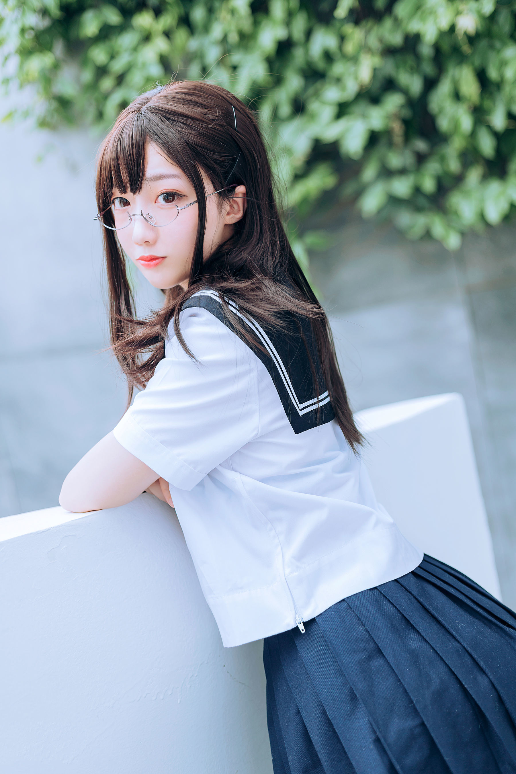 图片[10]-喵糖映画 VOL.446 绿意JK 写真套图 [36P]-六色网