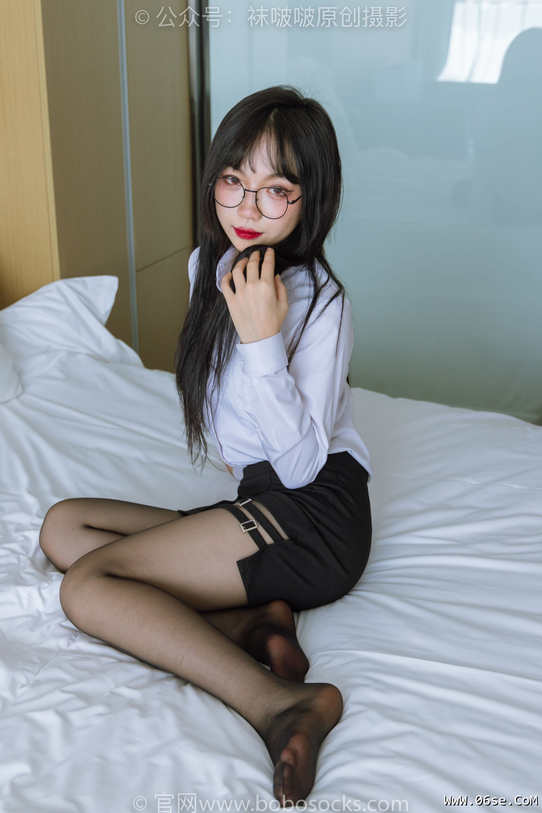 图片[123]-BoBoSocks袜啵啵 No.185 周周-ol制服、高跟鞋、黑丝[140P]-六色网