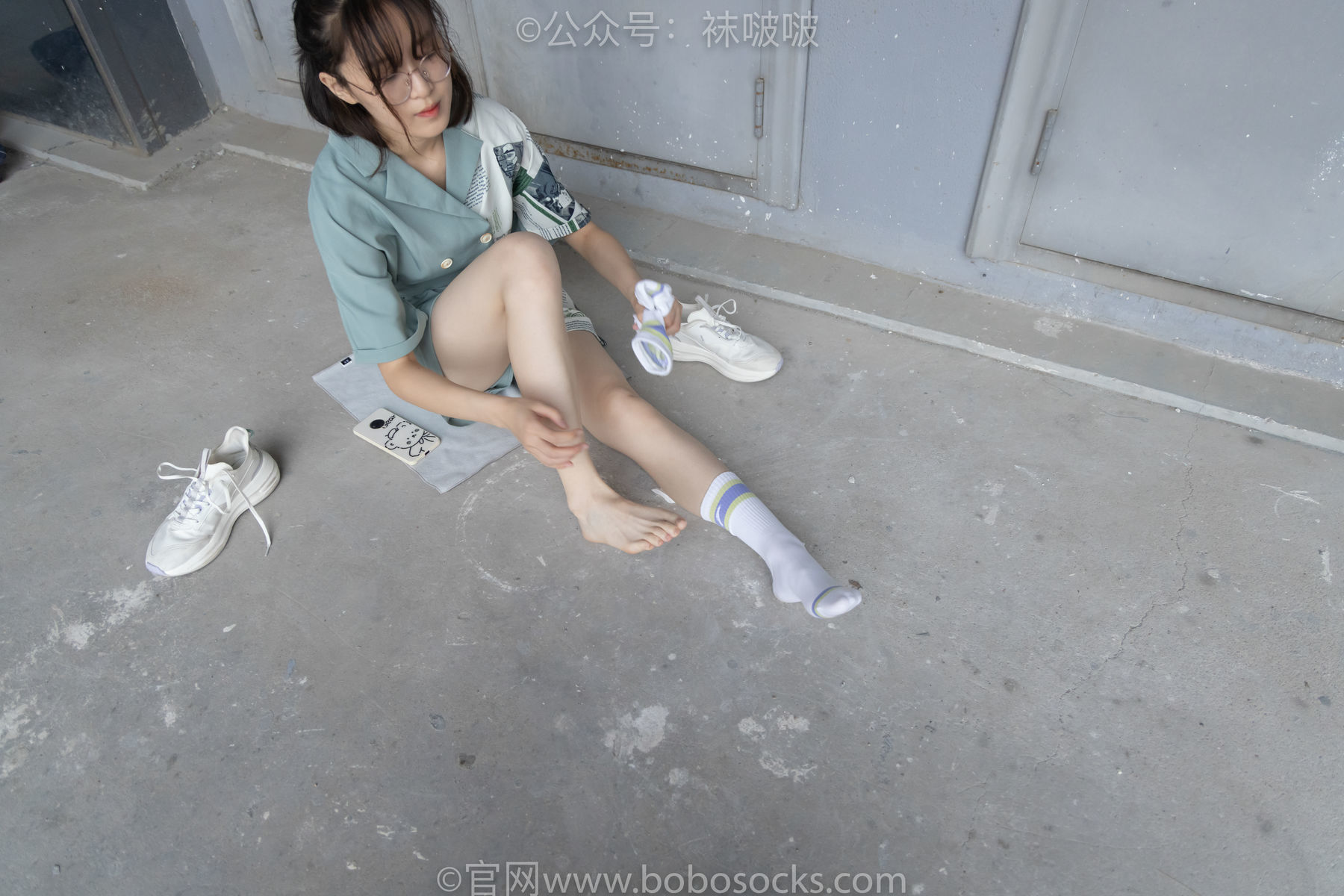 图片[96]-BoBoSocks袜啵啵 No.025 熊熊-安踏运动鞋、白色棉袜、裸足[146P]-六色网