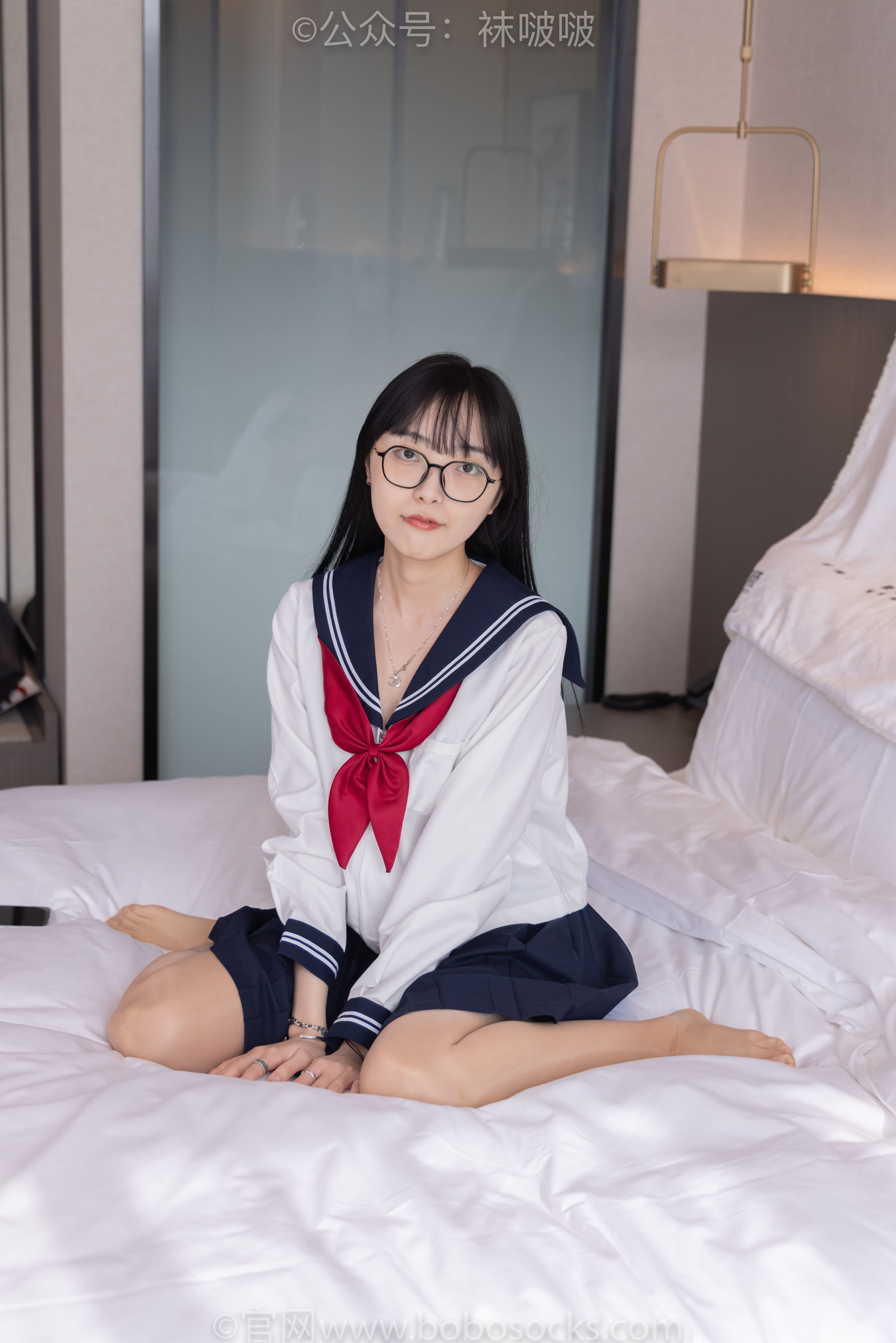 图片[49]-BoBoSocks袜啵啵 积分限定作品005 稚予-JK制服、皮鞋、油亮肉丝、踩蛋糕[133P]-六色网