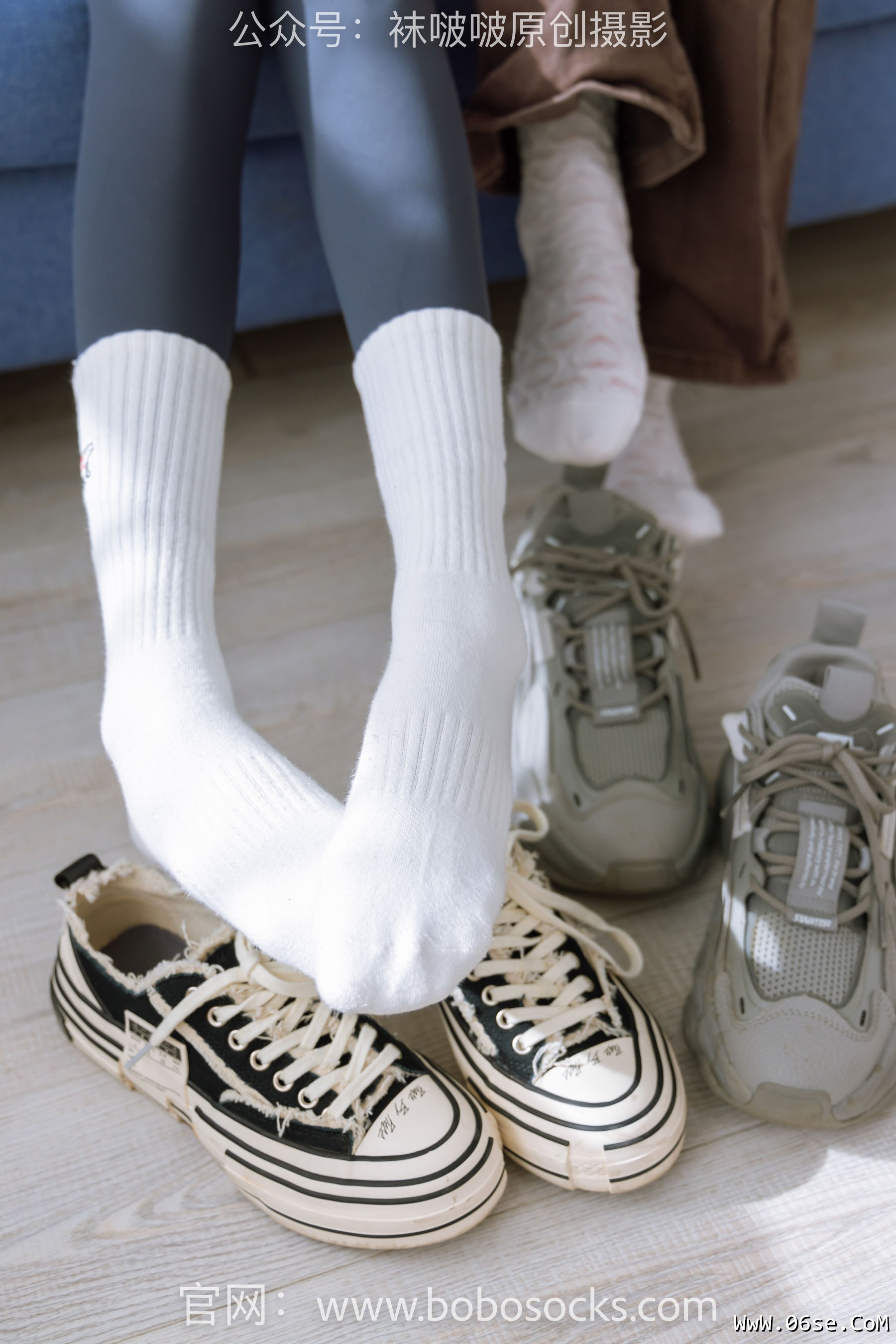 图片[137]-BoBoSocks袜啵啵 No.166 小甜豆稚予-板鞋、运动鞋、高跟鞋、白棉袜、蓝丝[218P]-六色网