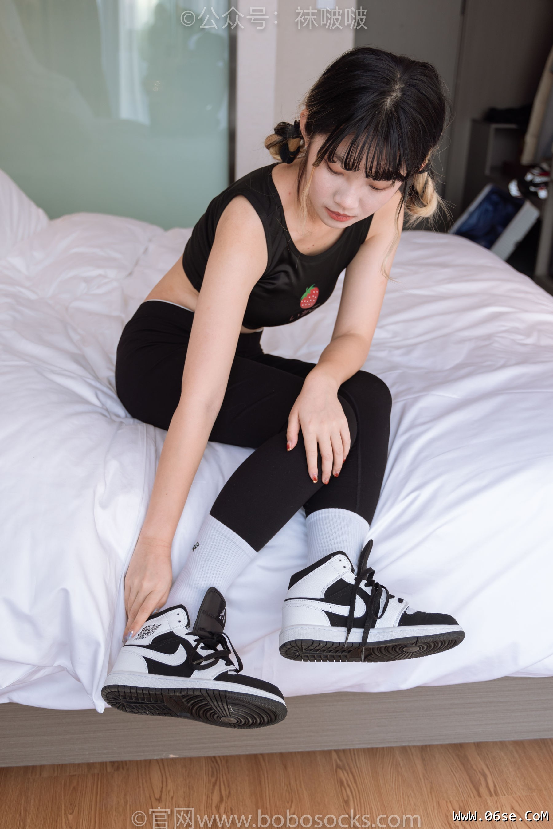 图片[28]-BoBoSocks袜啵啵 No.059 砂糖-AJ板鞋、白棉袜、裸足[142P]-六色网