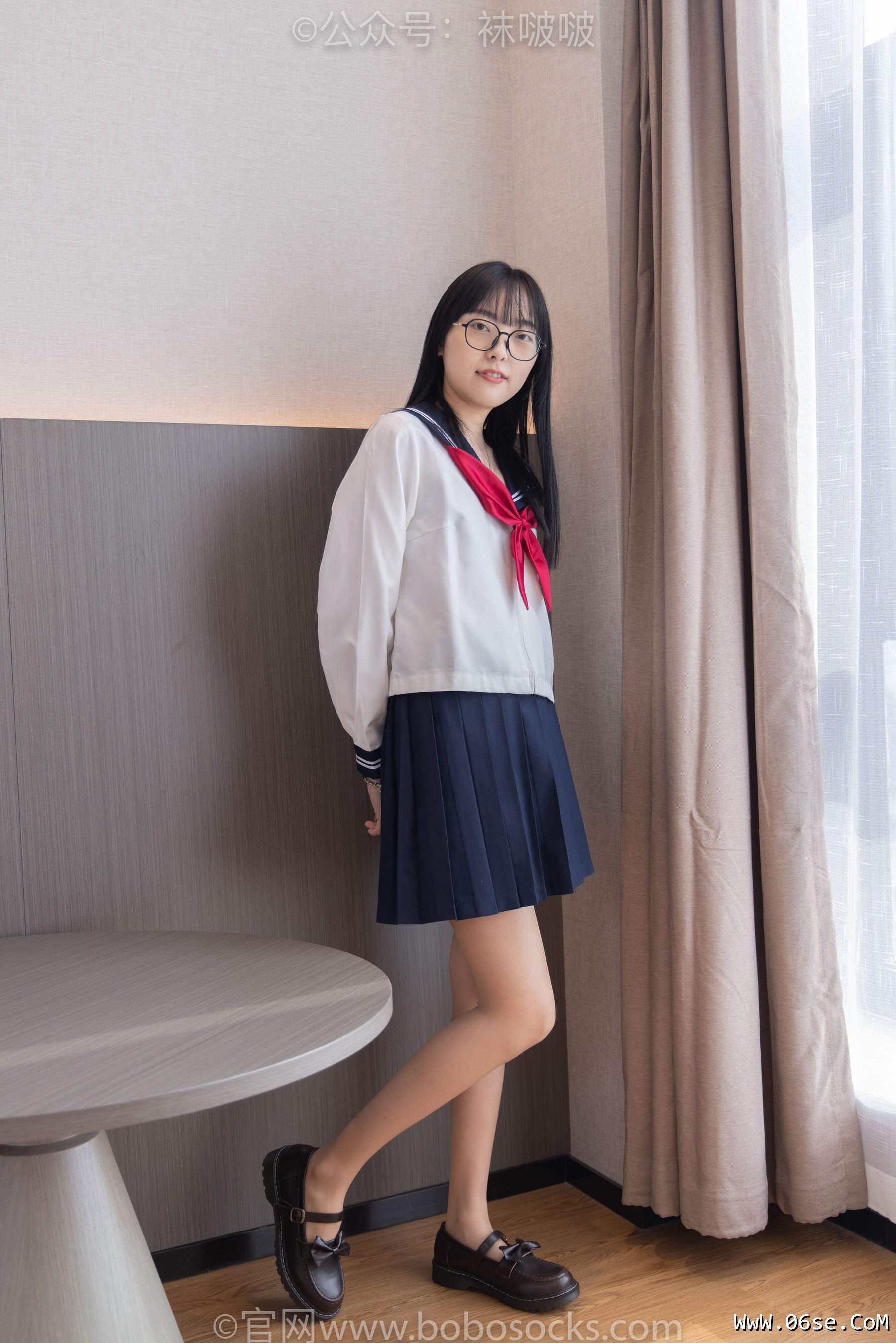 图片[18]-BoBoSocks袜啵啵 积分限定作品005 稚予-JK制服、皮鞋、油亮肉丝、踩蛋糕[133P]-六色网