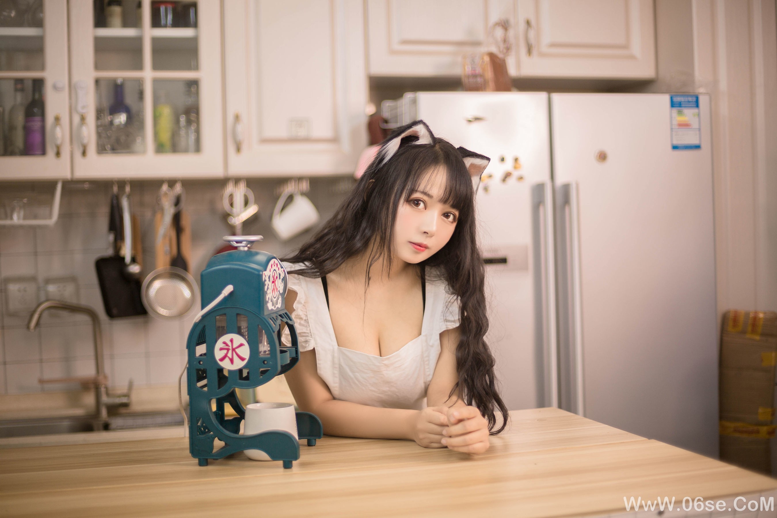 图片[10]-大眼萌妹黑猫猫OvO 厨房[11P]-六色网