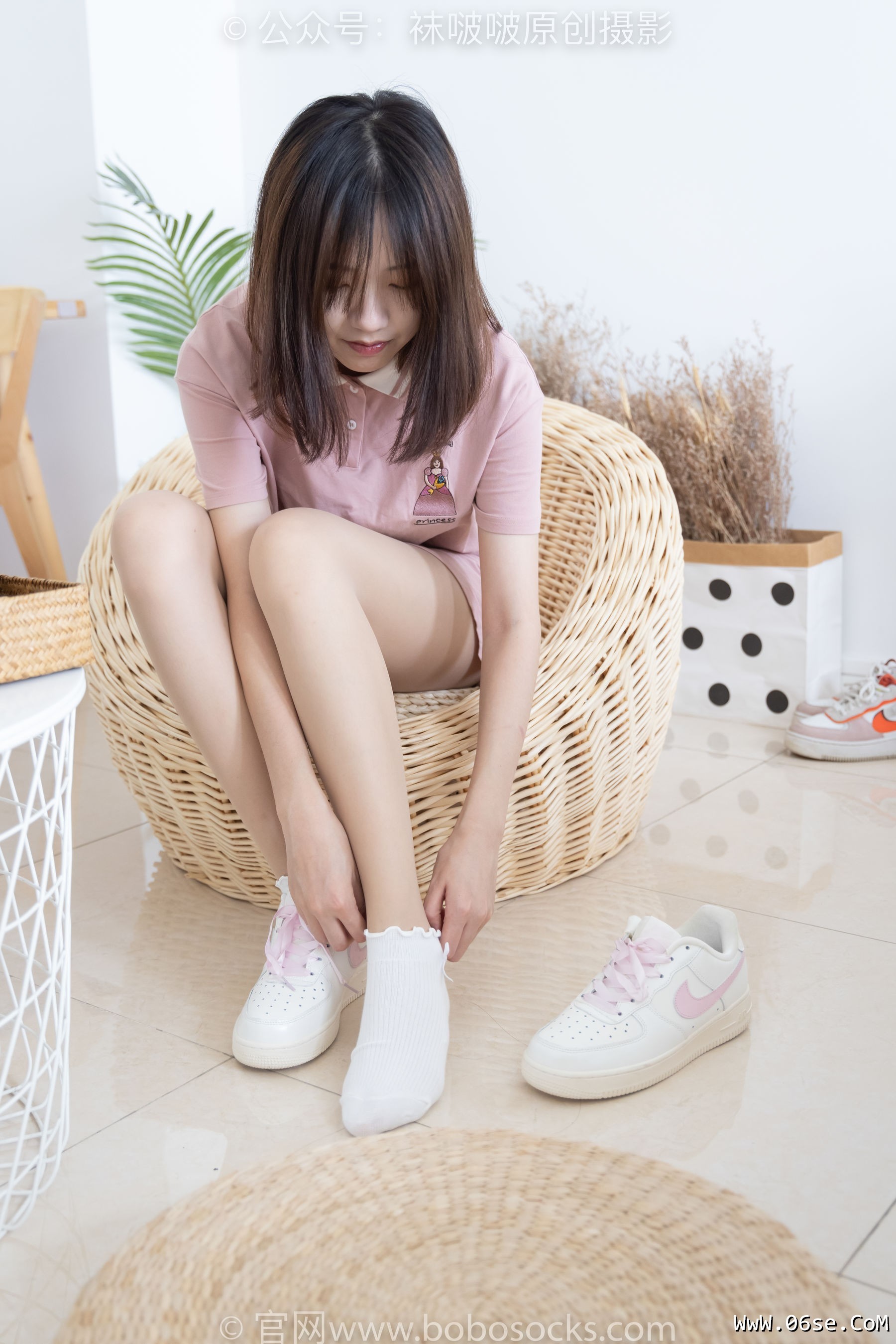 图片[61]-BoBoSocks袜啵啵 No.163 小甜豆-空军一号板鞋、白棉袜、肉丝[135P]-六色网