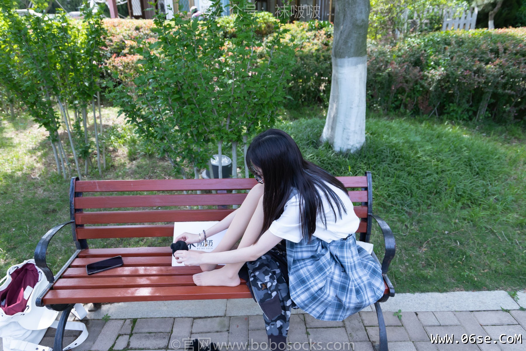 图片[126]-BoBoSocks袜啵啵 No.007 稚予-JK制服、皮鞋、黑色中筒棉袜、肉丝[143P]-六色网