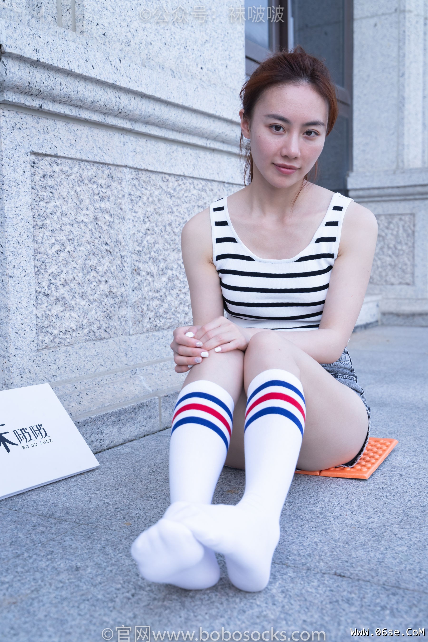 图片[114]-BoBoSocks袜啵啵 No.006 小米-运动鞋、白色小腿袜、裸足[130P]-六色网