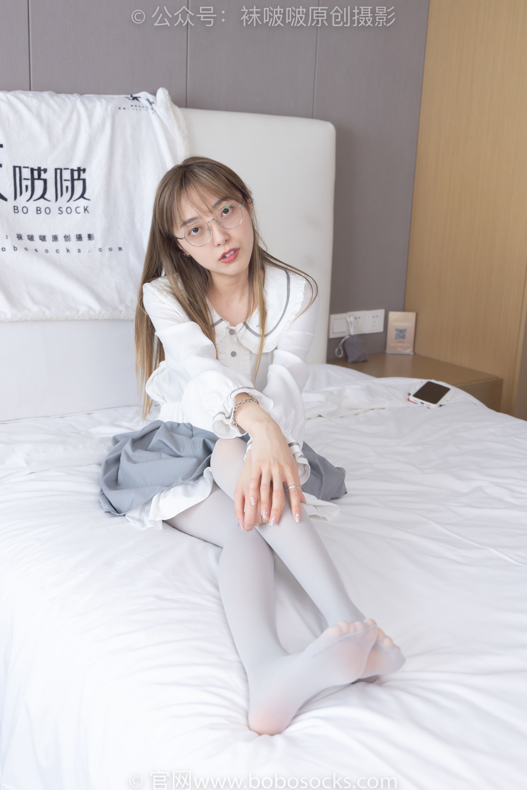 图片[115]-BoBoSocks袜啵啵 No.213 稚予 -黑皮鞋、厚灰丝[140P]-六色网