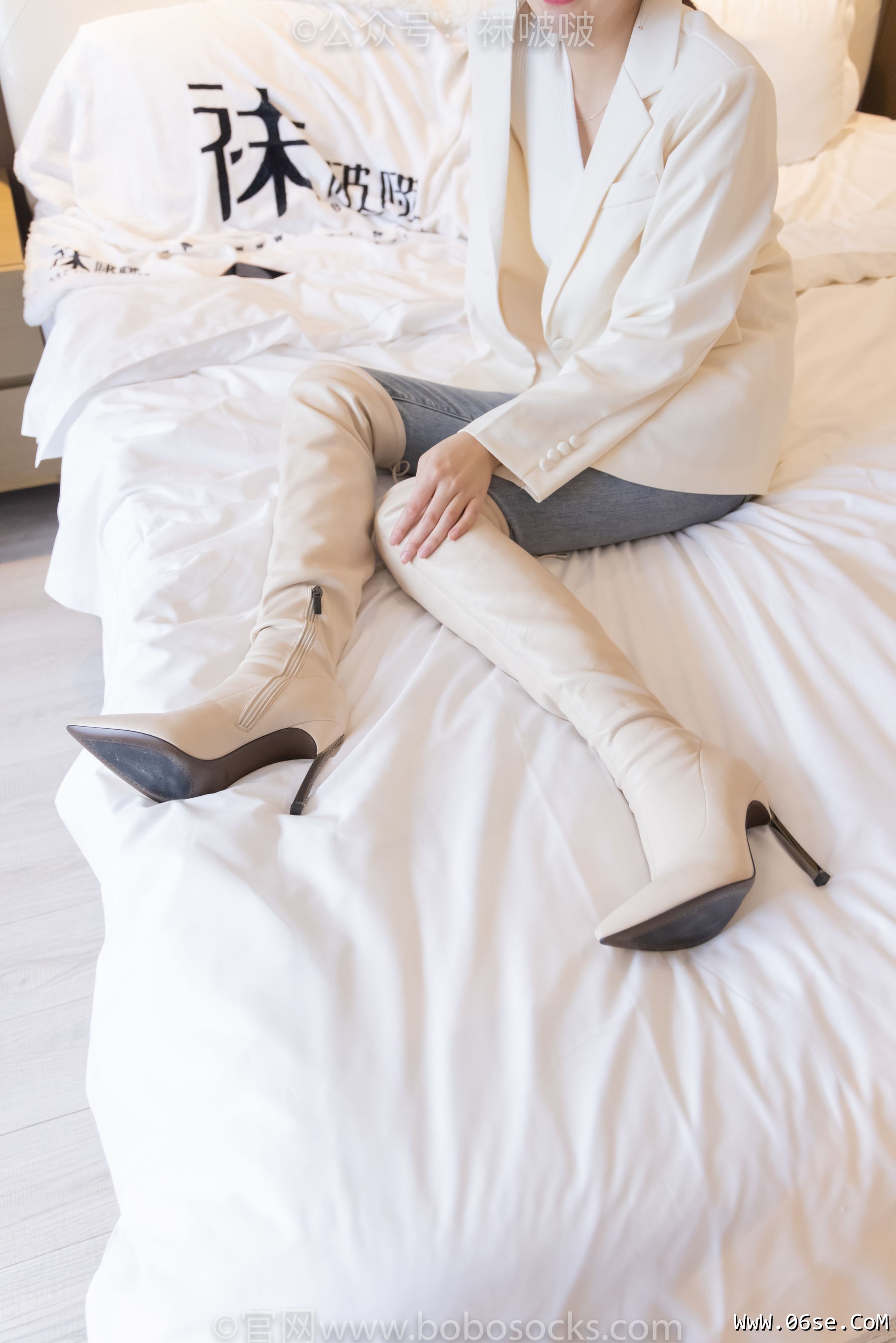 图片[38]-BoBoSocks袜啵啵 No.050 小甜豆-高跟长靴、白棉袜[175P]-六色网