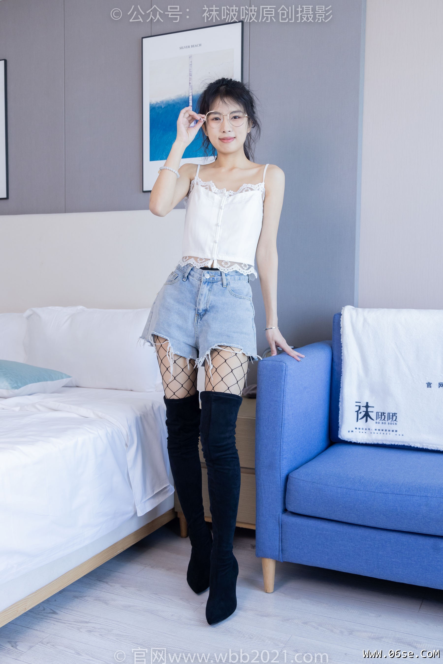 图片[143]-BoBoSocks袜啵啵 No.383 奶油 -长靴、高跟长靴、黑丝、网袜、裸足[150P]-六色网