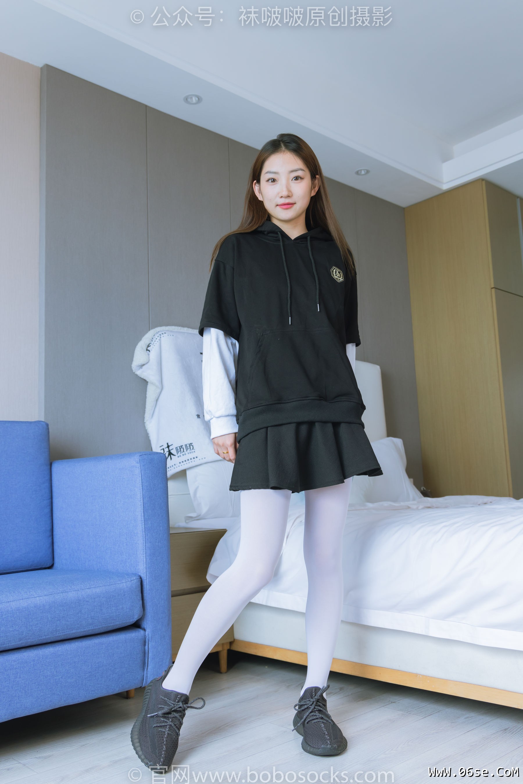 图片[55]-BoBoSocks袜啵啵 No.214 小沫 -黑色运动鞋、厚白丝[142P]-六色网