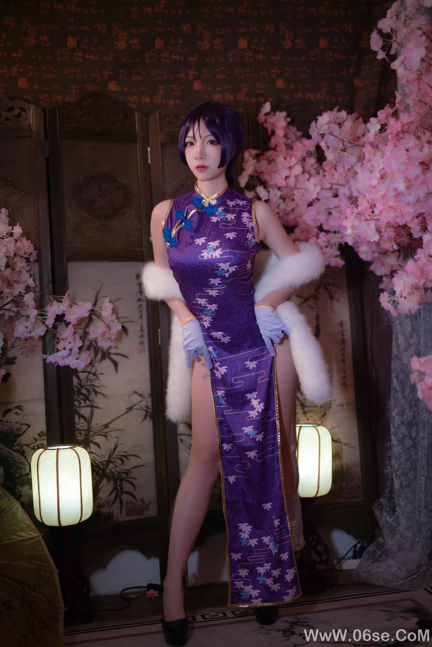 图片[7]-人气Coser二佐Nisa Fate奶光旗袍[20P]-六色网