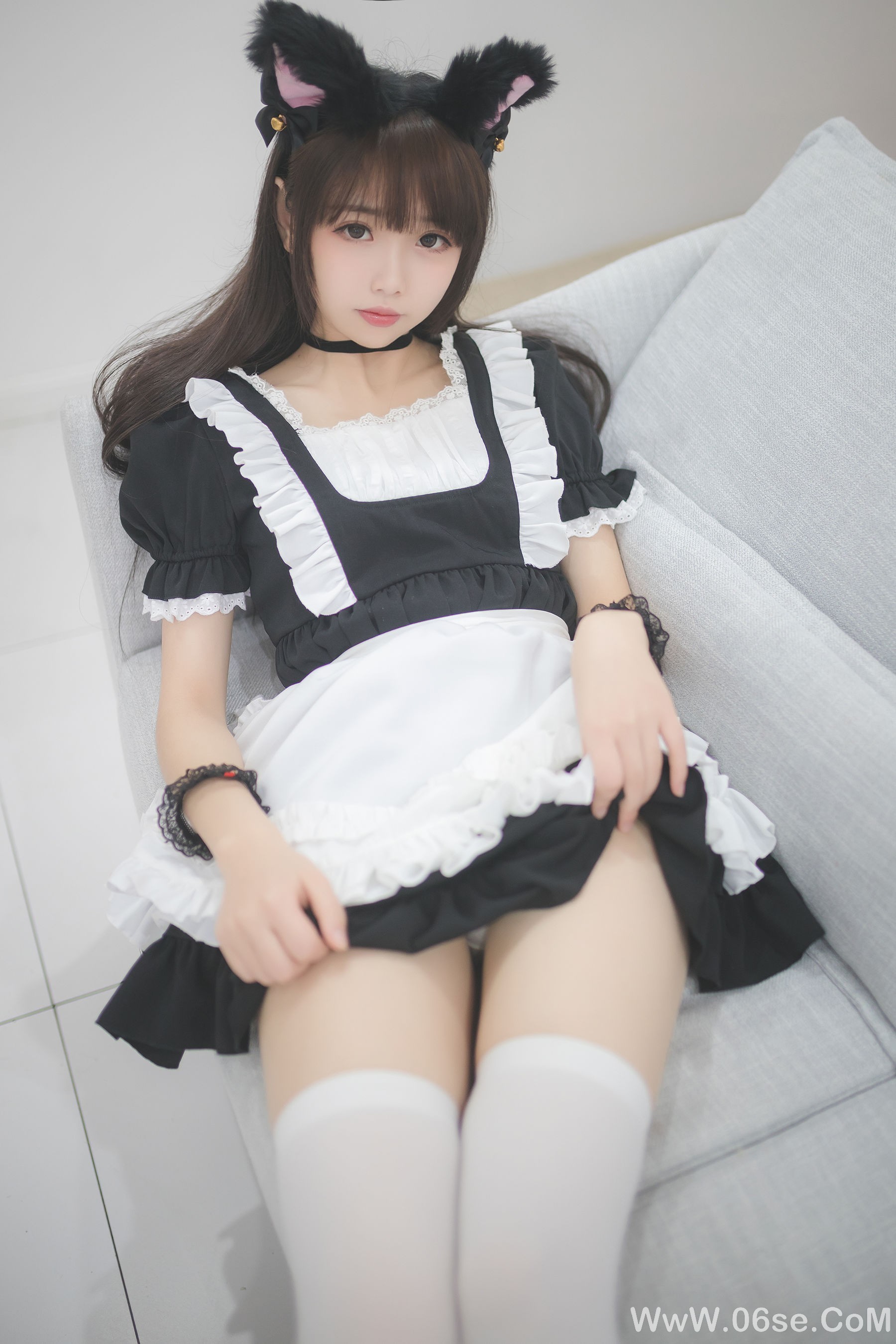 图片[9]-Cos小姐姐雪琪 白丝女仆[30P]-六色网