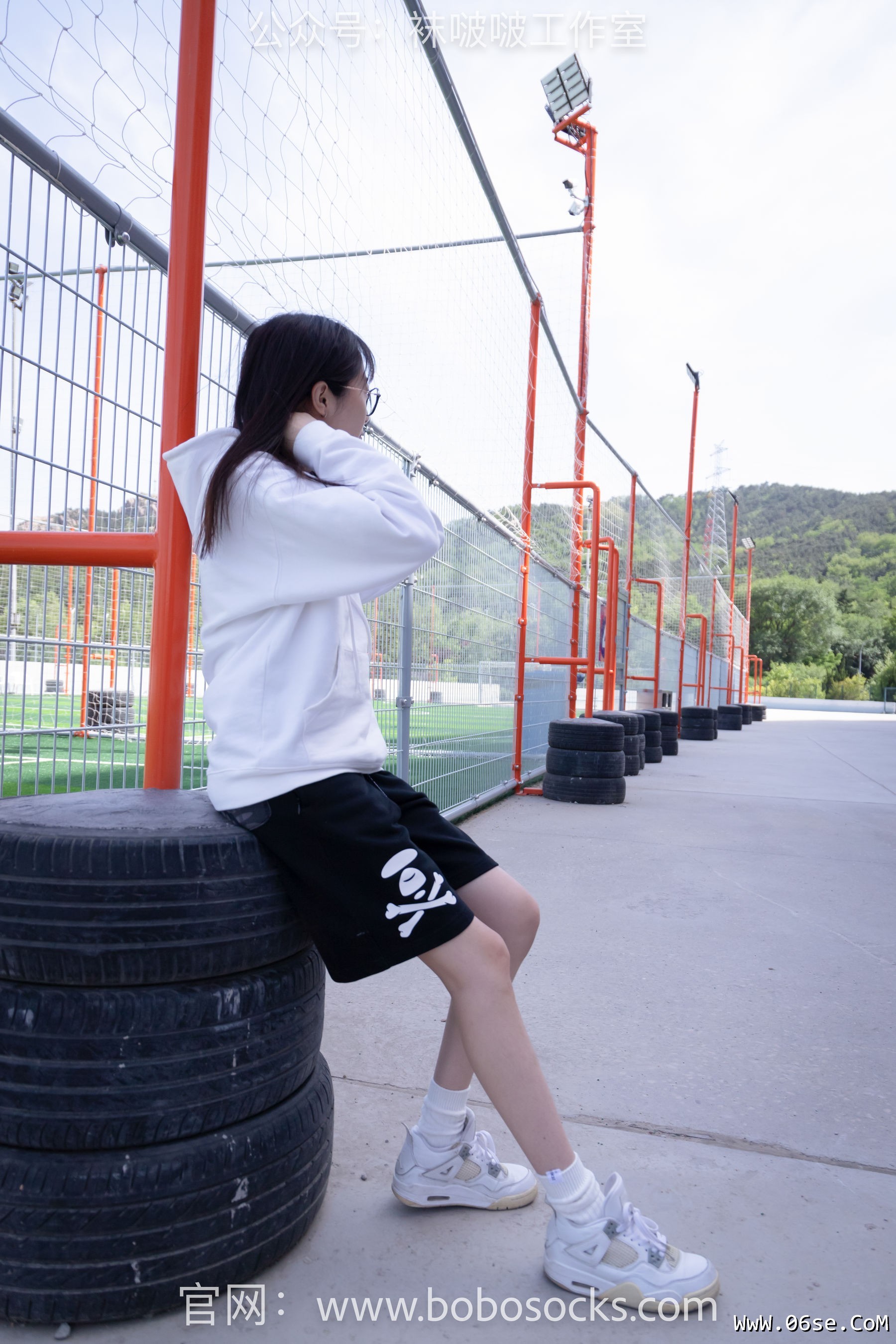 图片[27]-BoBoSocks袜啵啵 No.103 稚予-AJ篮球鞋、白棉袜、裸足[134P]-六色网