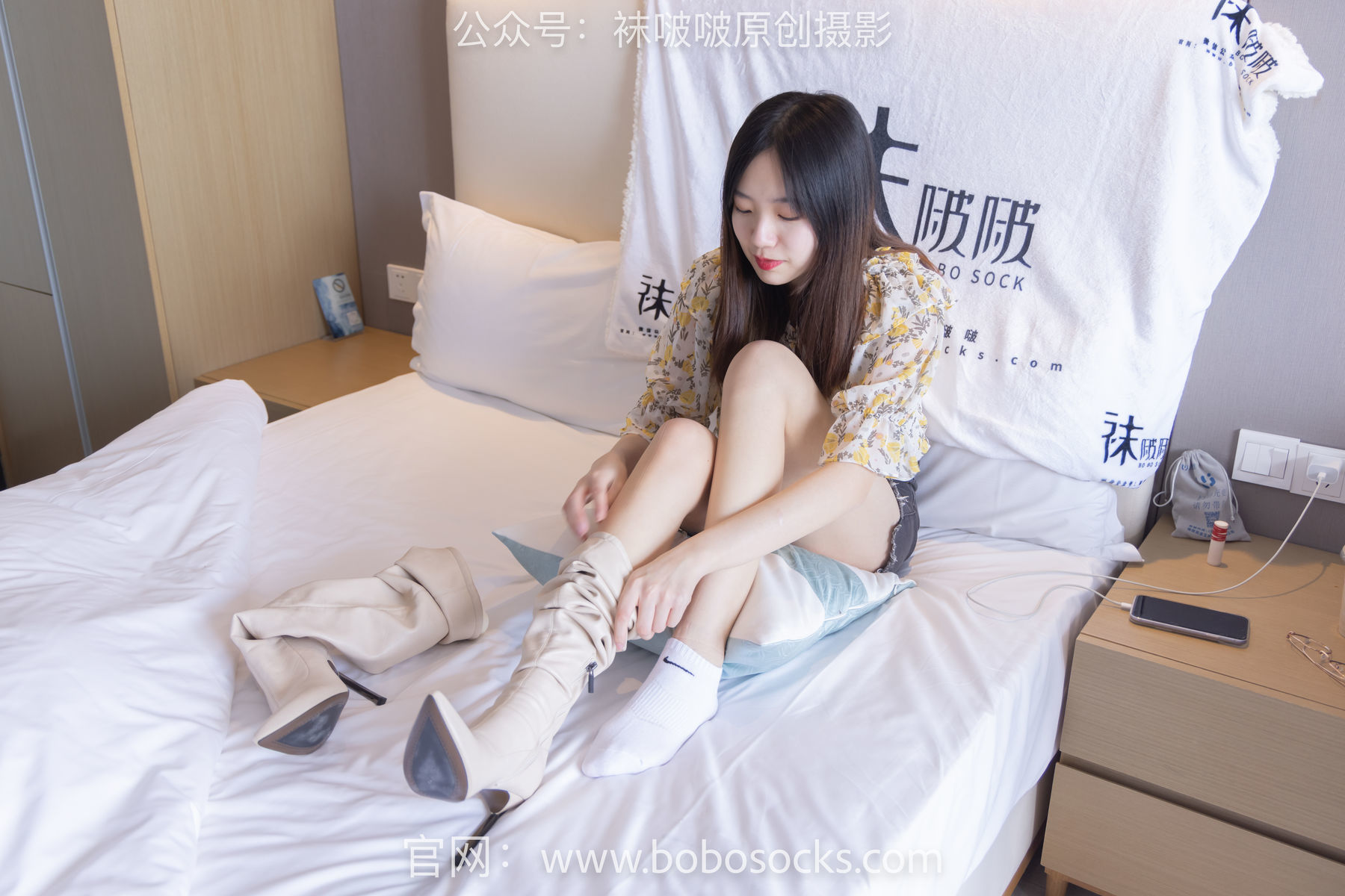 图片[177]-BoBoSocks袜啵啵 No.136 小甜豆-高跟长靴、白棉袜、裸足[200P]-六色网