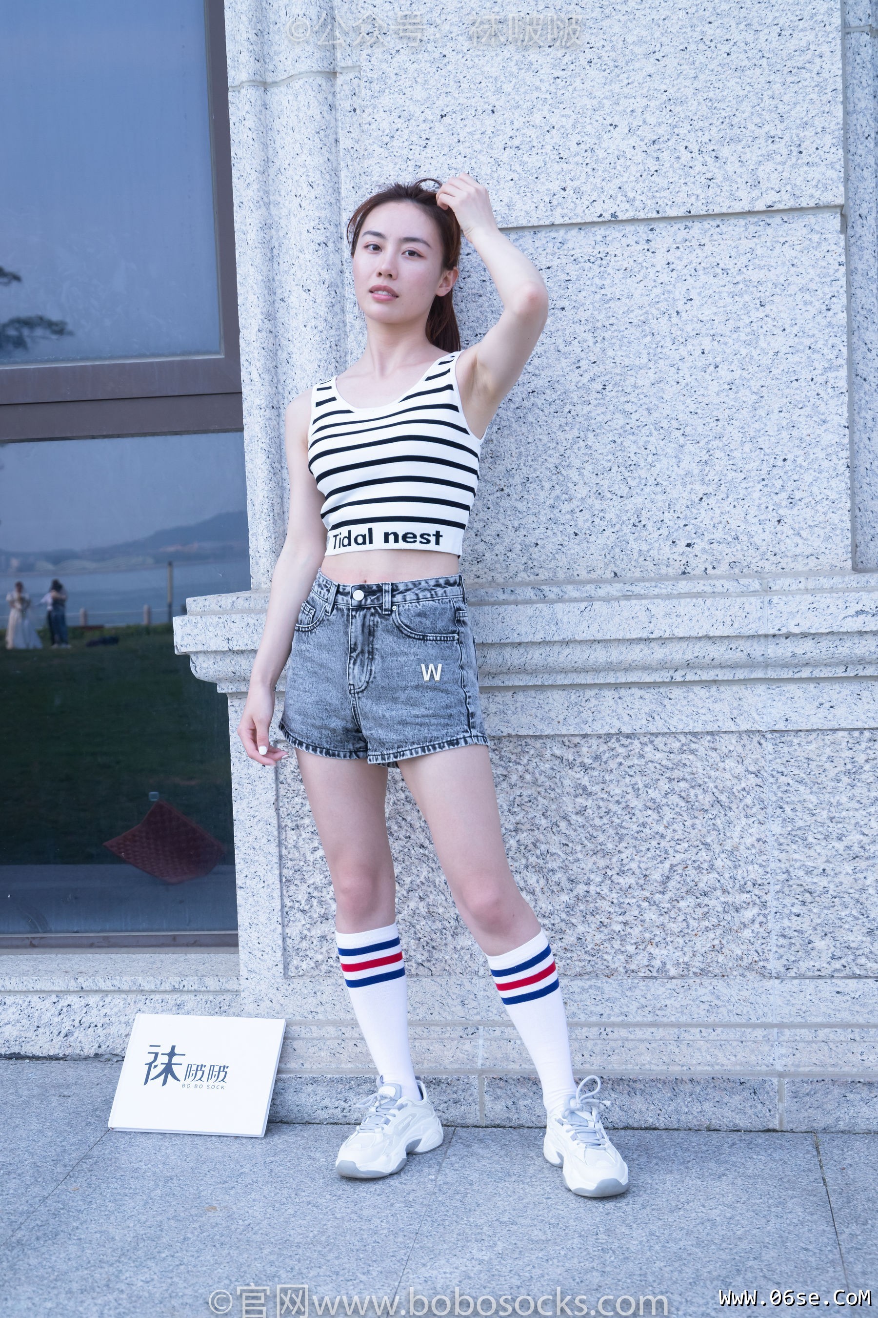 图片[6]-BoBoSocks袜啵啵 No.006 小米-运动鞋、白色小腿袜、裸足[130P]-六色网