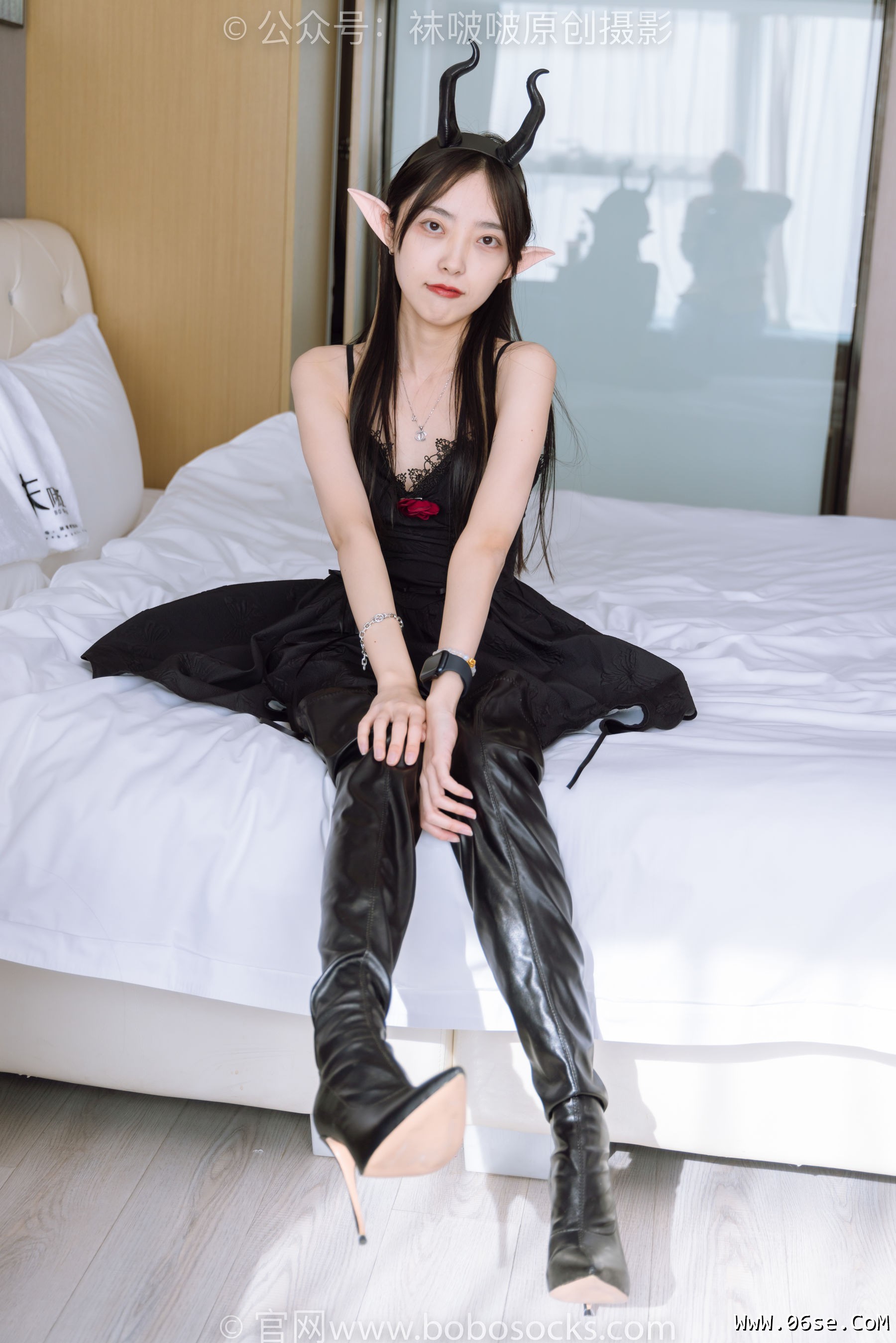 BoBoSocks袜啵啵 No.168 稚予-高跟鞋、长靴、油亮黑丝、手撕丝袜剧情[140P]-六色网