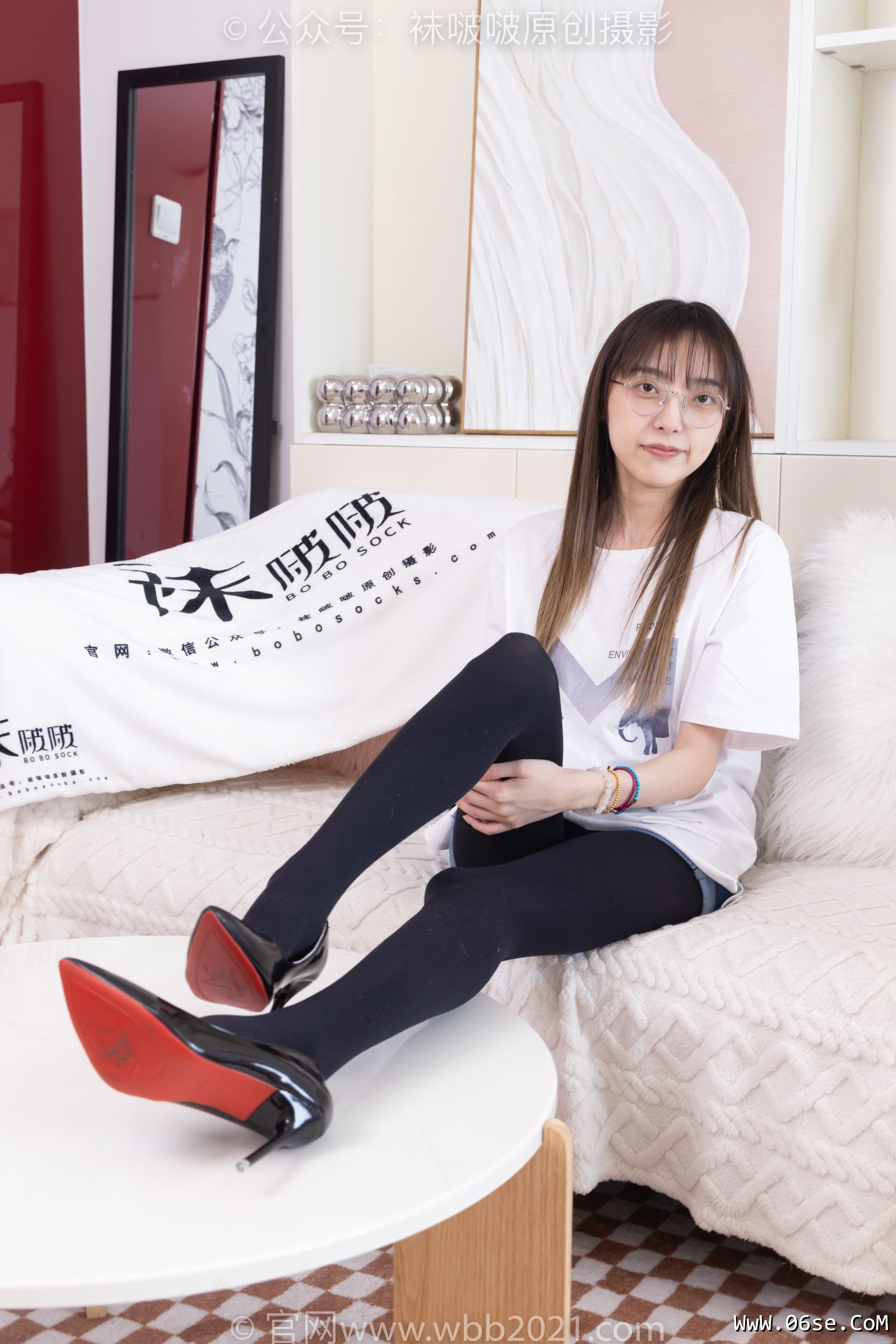 图片[89]-BoBoSocks袜啵啵 No.330 稚予 -高跟鞋、厚黑丝[150P]-六色网