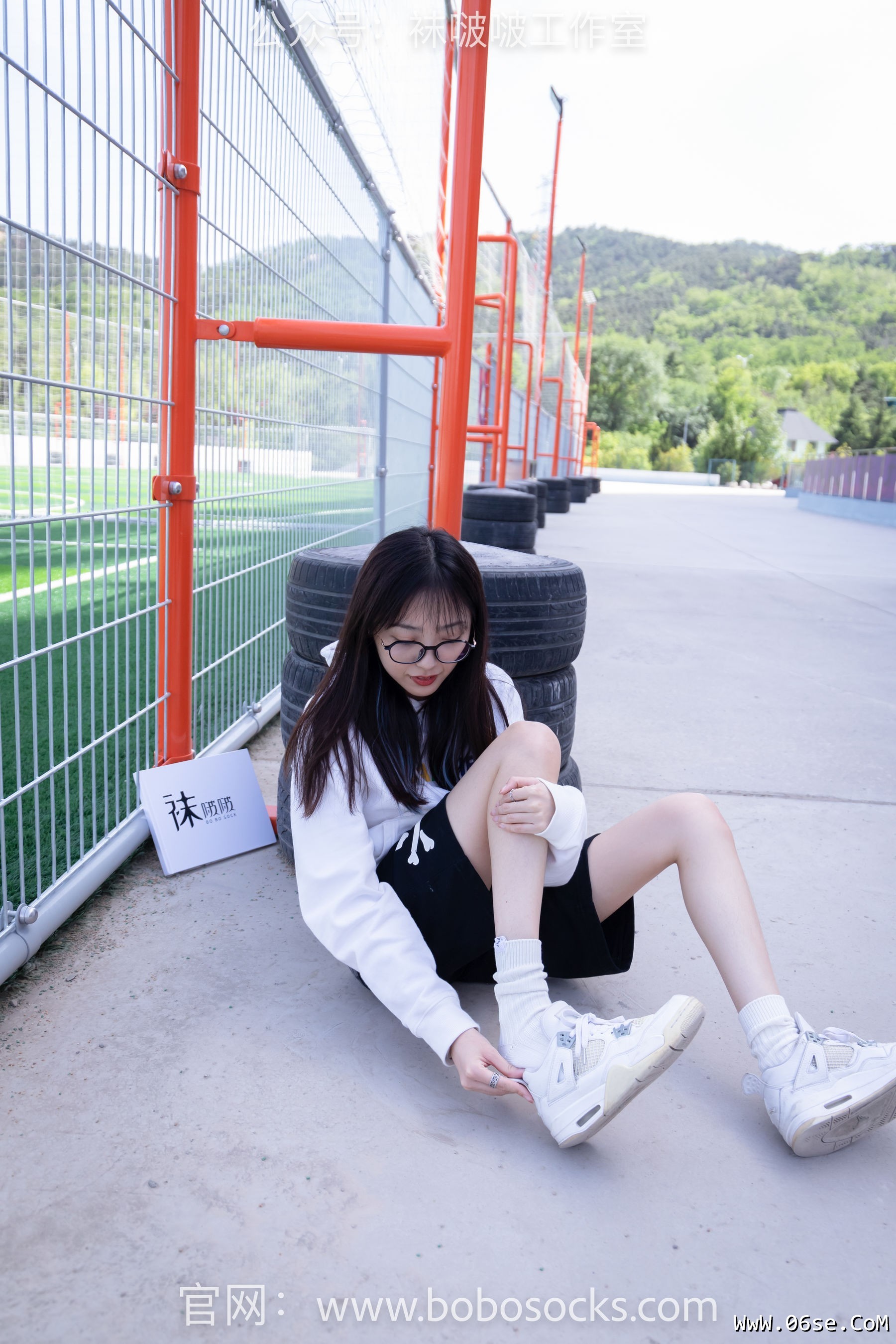 图片[37]-BoBoSocks袜啵啵 No.103 稚予-AJ篮球鞋、白棉袜、裸足[134P]-六色网