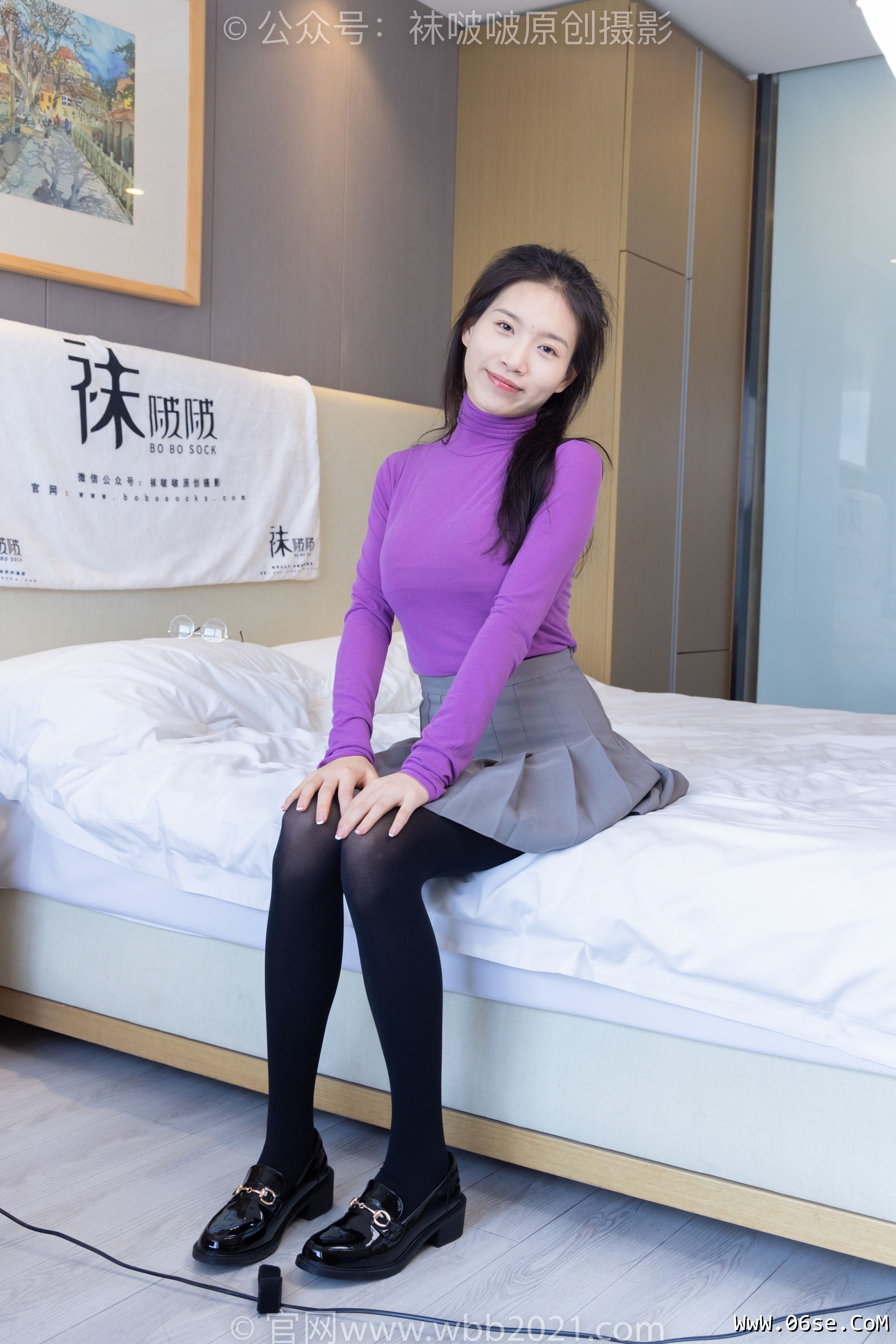 图片[119]-BoBoSocks袜啵啵 No.310 芝士 -皮鞋、厚黑丝[140P]-六色网