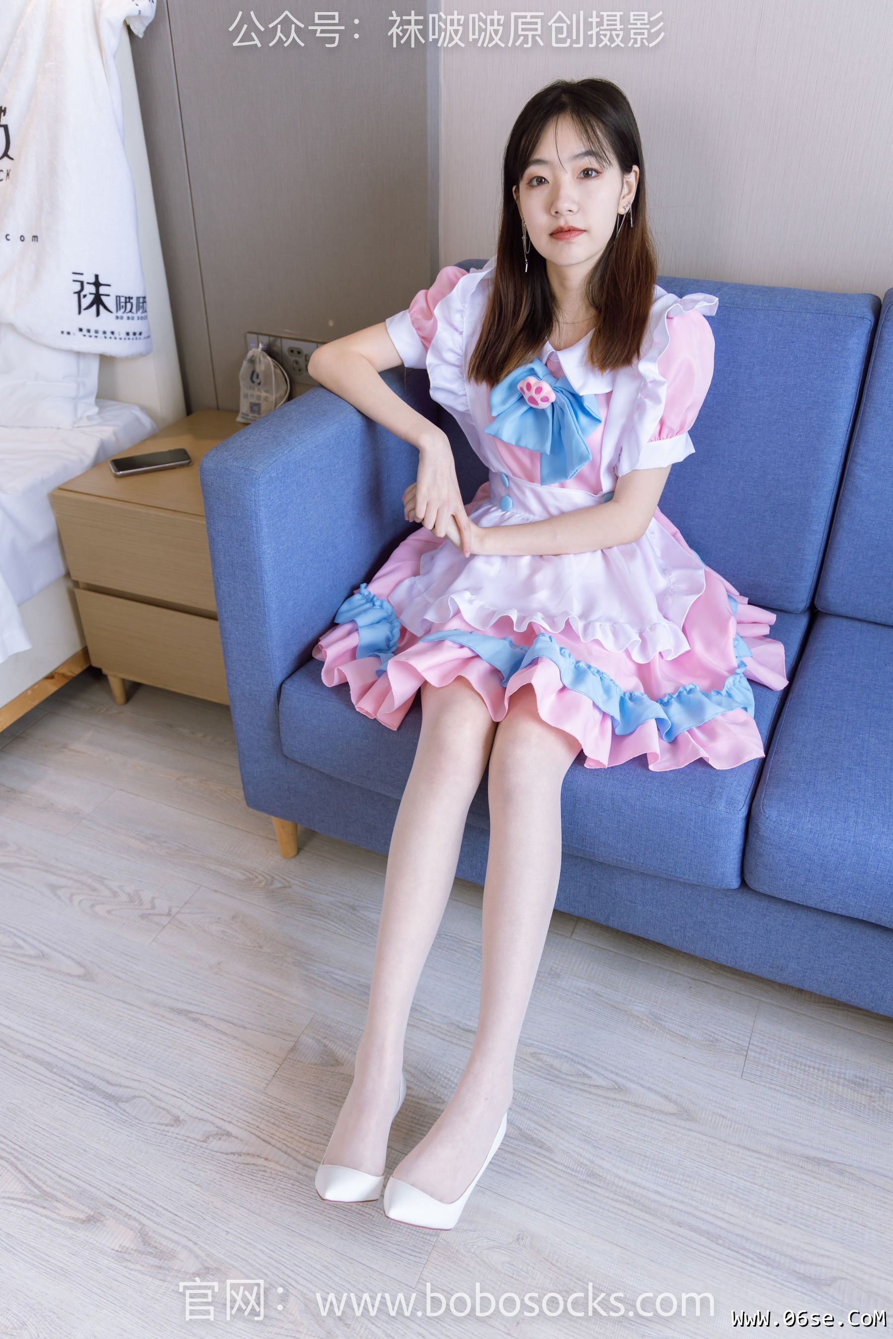 图片[57]-BoBoSocks袜啵啵 No.154 小甜豆-两双高跟鞋、珠光白丝、女仆装[200P]-六色网