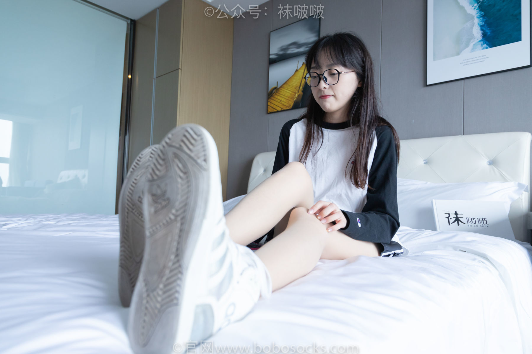图片[39]-BoBoSocks袜啵啵 No.015 稚予-阿迪板鞋、白色短棉袜、肉丝[148P]-六色网