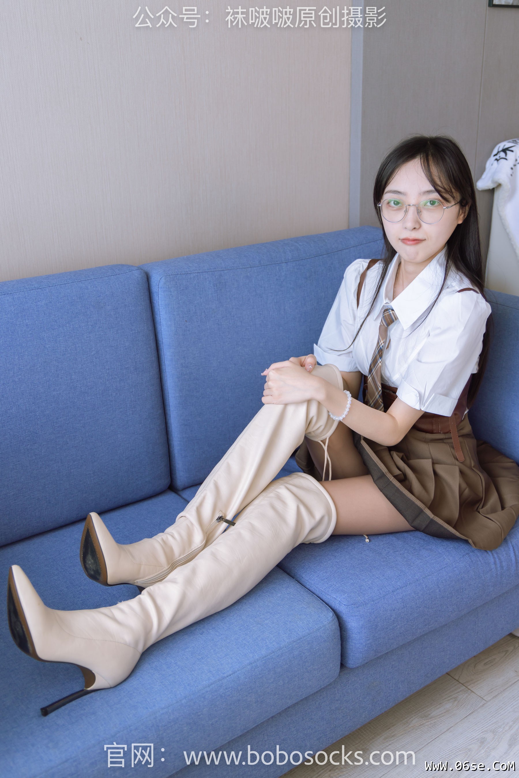 图片[51]-BoBoSocks袜啵啵 No.133 稚予-高跟长靴、白棉袜、咖啡丝[140P]-六色网