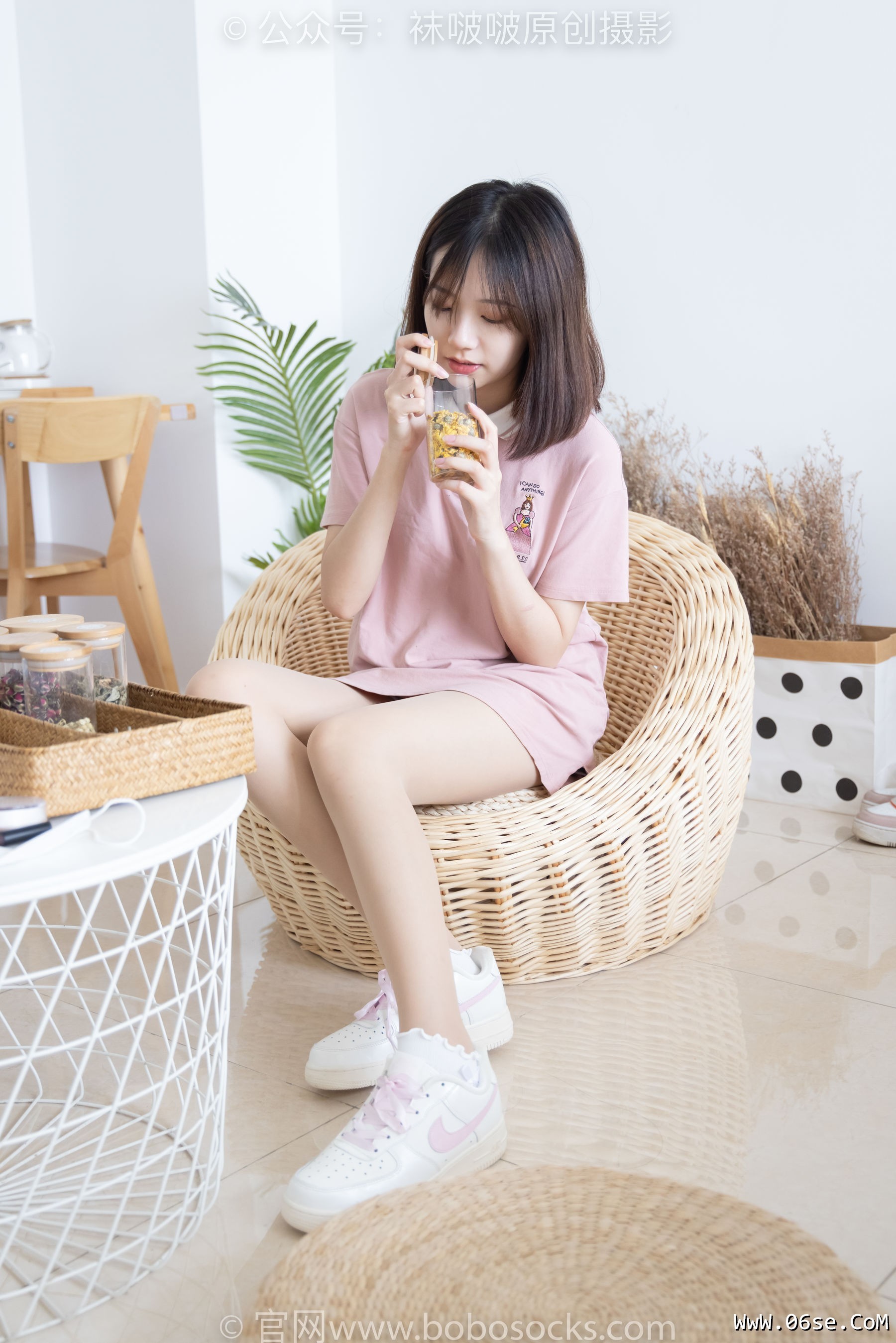 图片[52]-BoBoSocks袜啵啵 No.163 小甜豆-空军一号板鞋、白棉袜、肉丝[135P]-六色网
