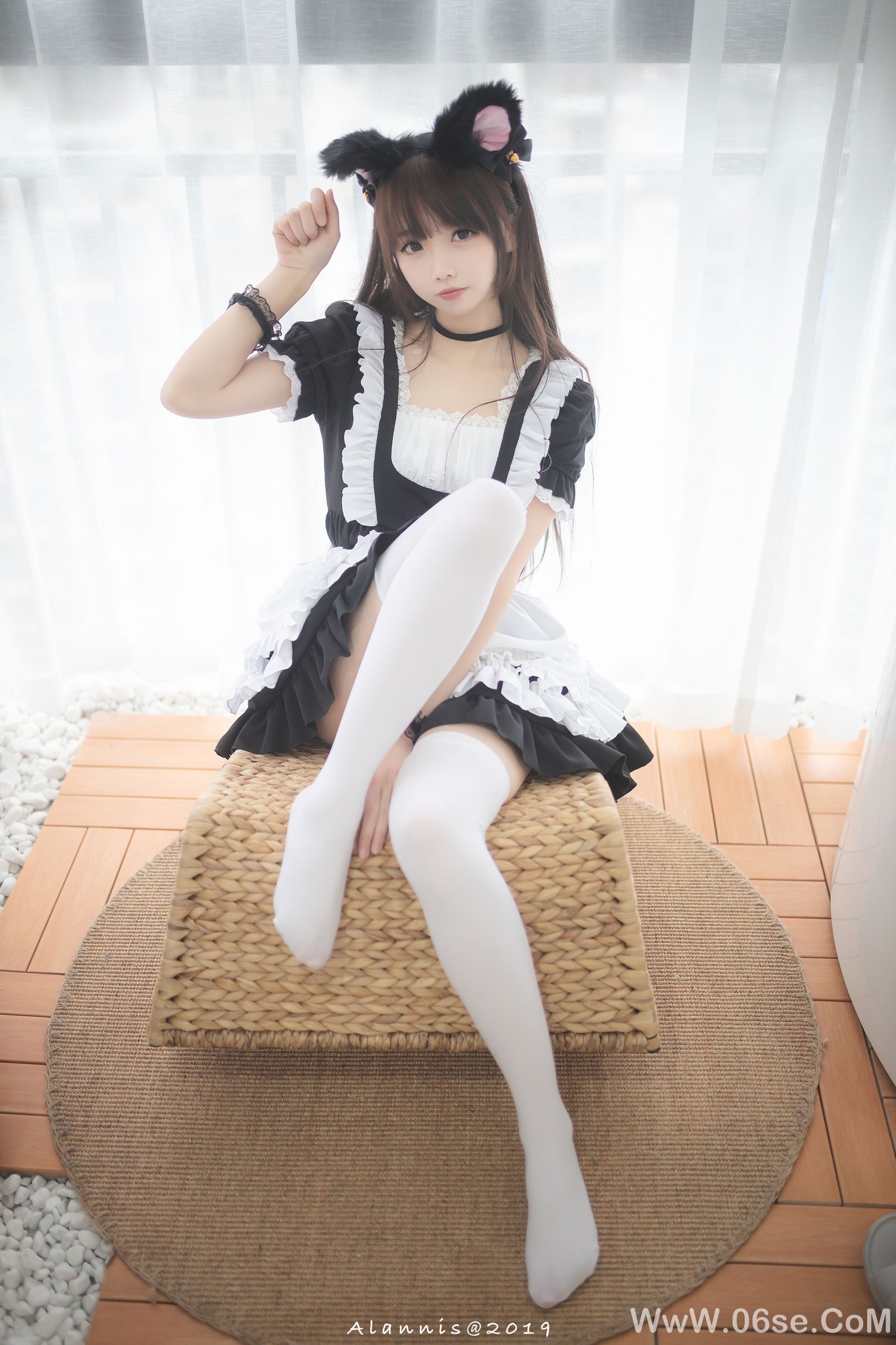 图片[2]-Cos小姐姐雪琪 白丝女仆[30P]-六色网