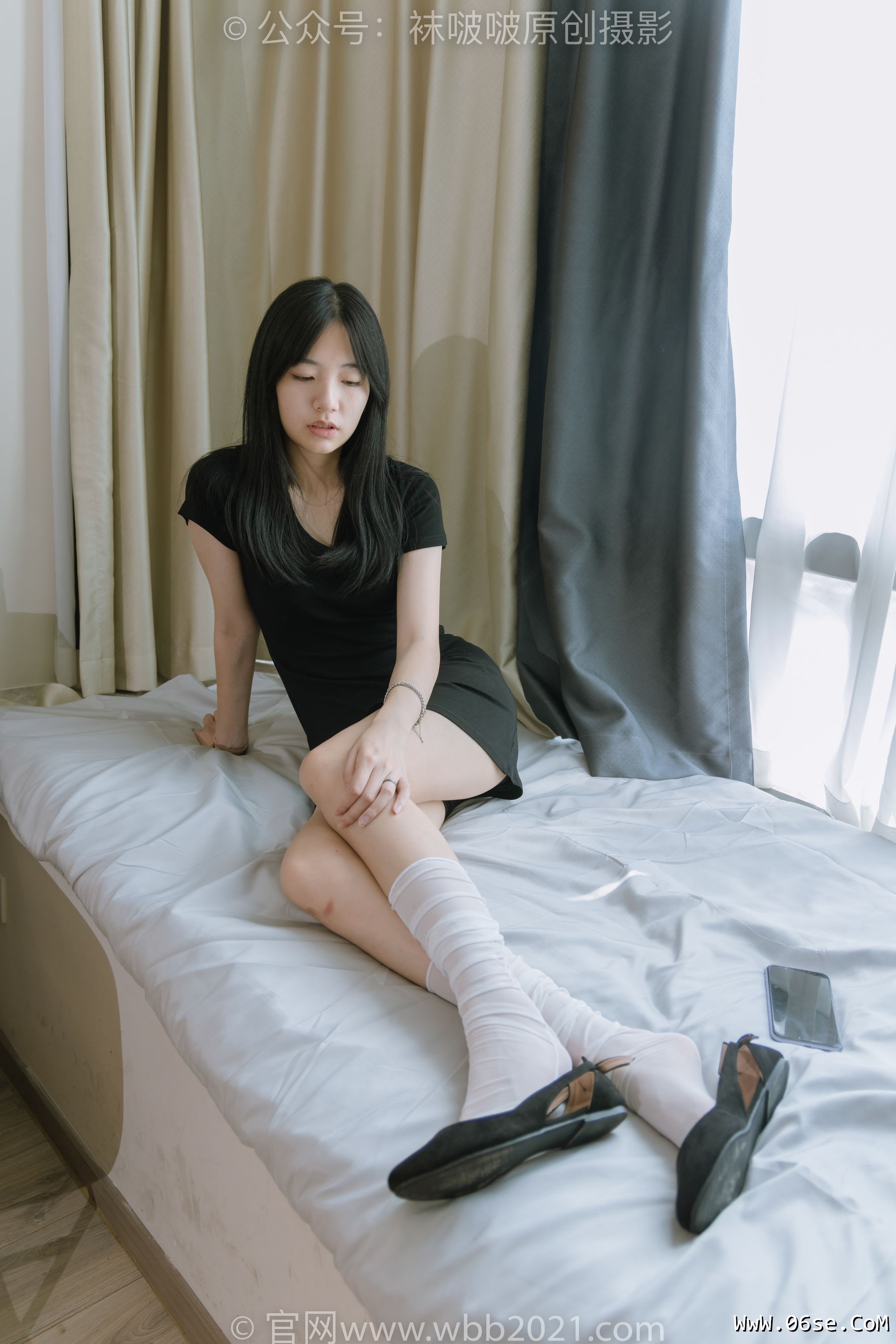 图片[129]-BoBoSocks袜啵啵 No.363 小甜豆 -两双平底鞋、黑色船袜、裸足[140P]-六色网
