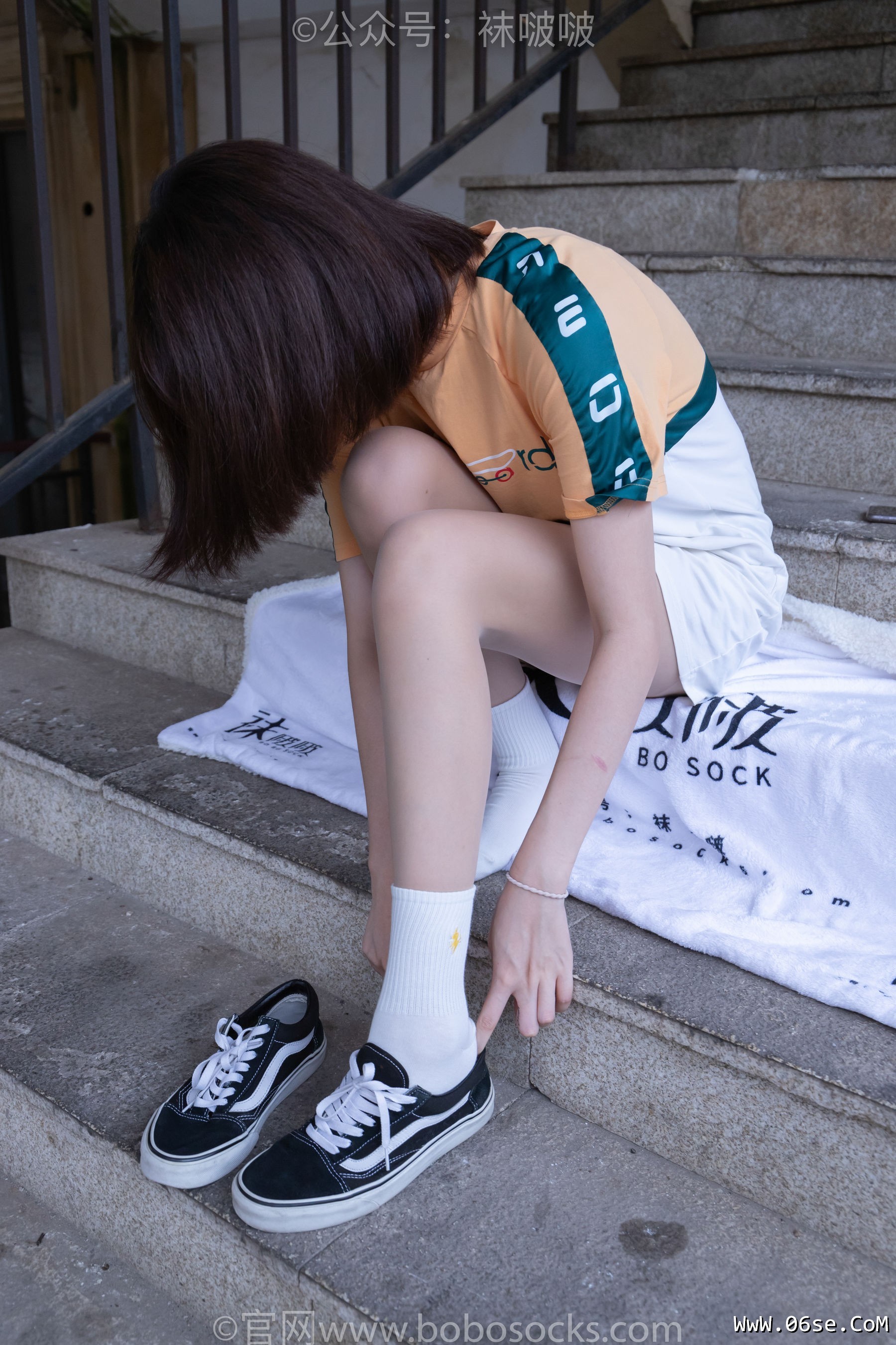 图片[129]-BoBoSocks袜啵啵 No.069 小甜豆-vans板鞋、白棉袜、肉丝[135P]-六色网