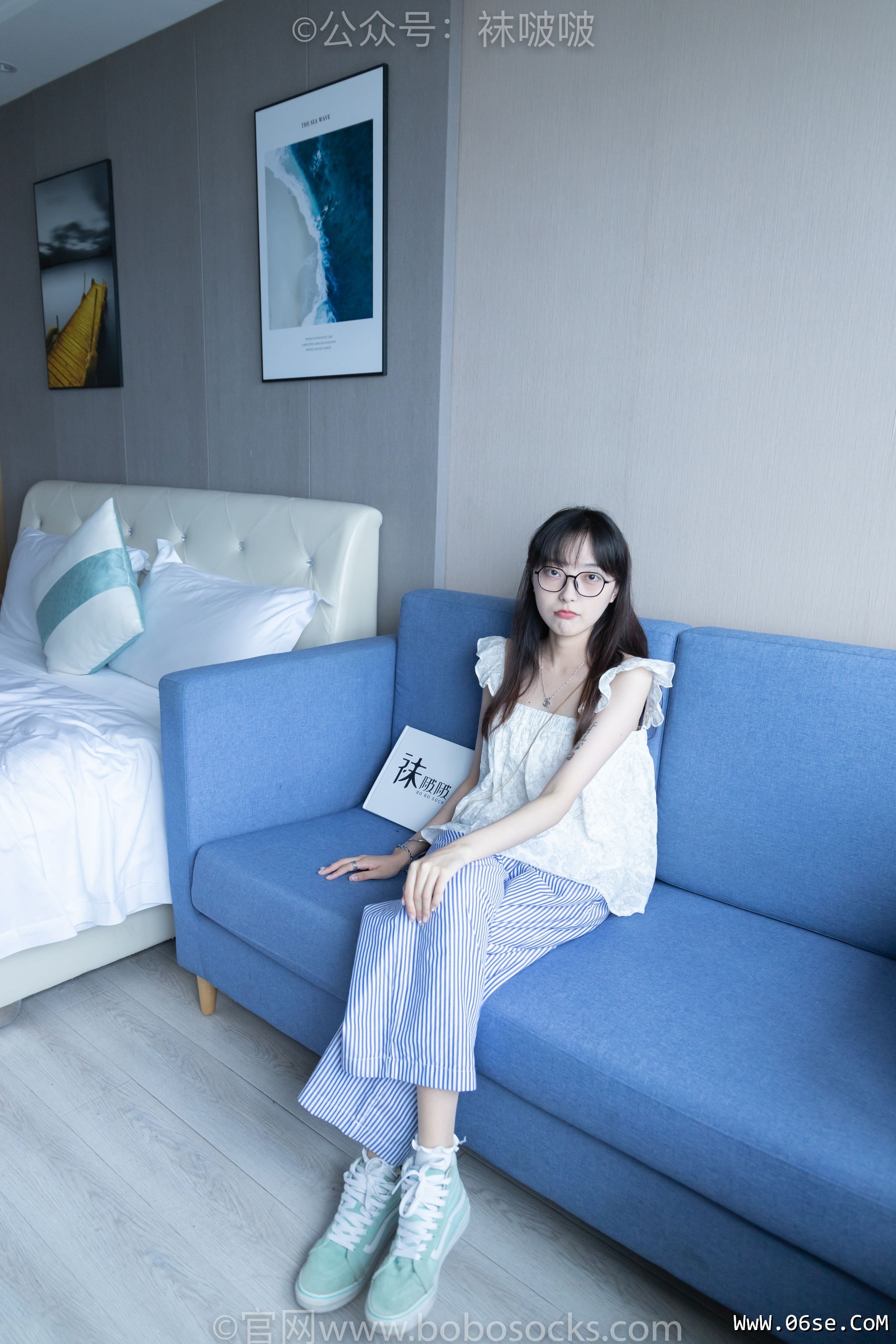 图片[2]-BoBoSocks袜啵啵 No.027 稚予- vans、白色棉袜、肉丝[136P]-六色网