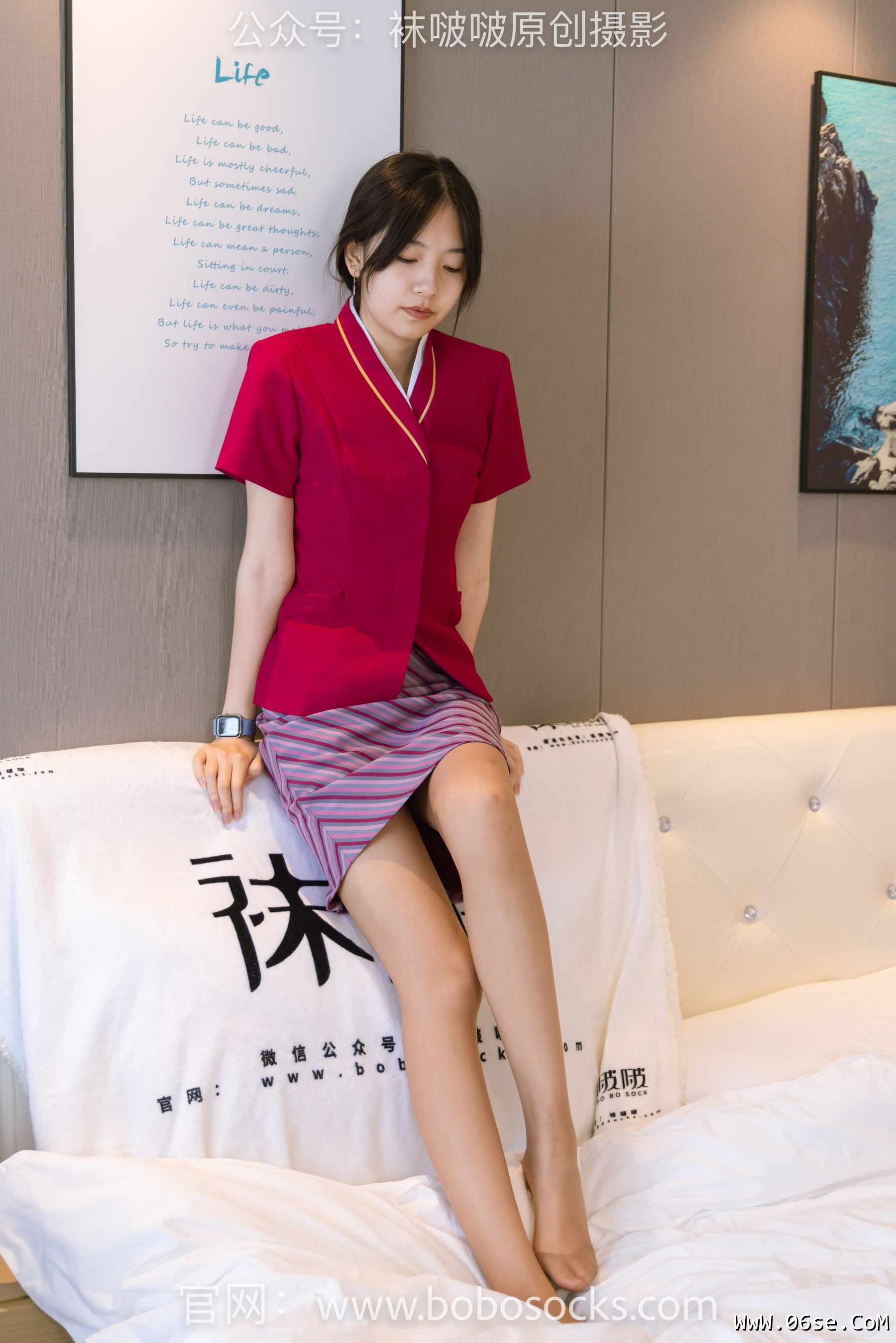 图片[16]-BoBoSocks袜啵啵 No.159 小甜豆-平底鞋、咖啡丝、空姐制服[138P]-六色网