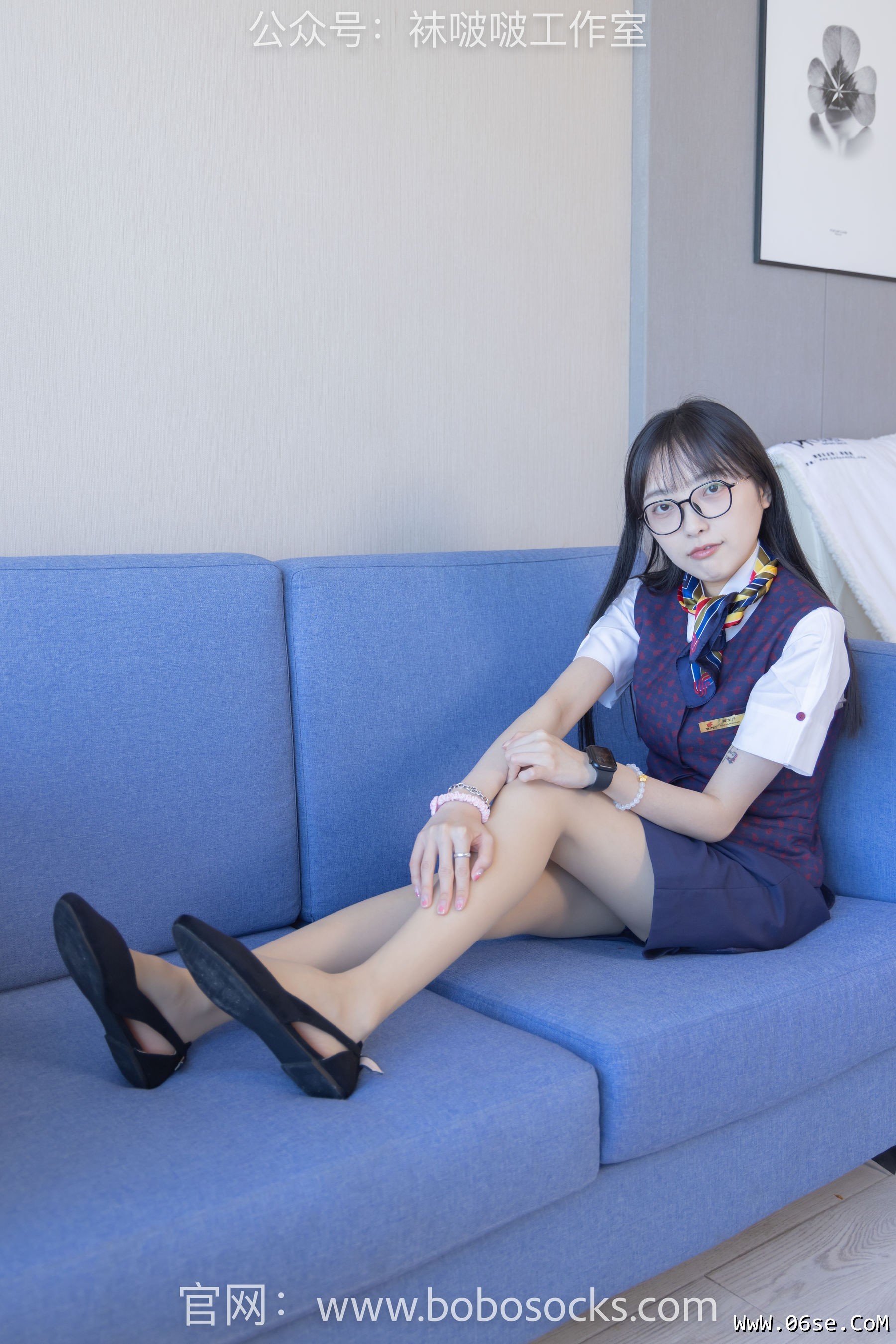 图片[19]-BoBoSocks袜啵啵 No.115 稚予-平底鞋、肉丝、空姐制服[136P]-六色网
