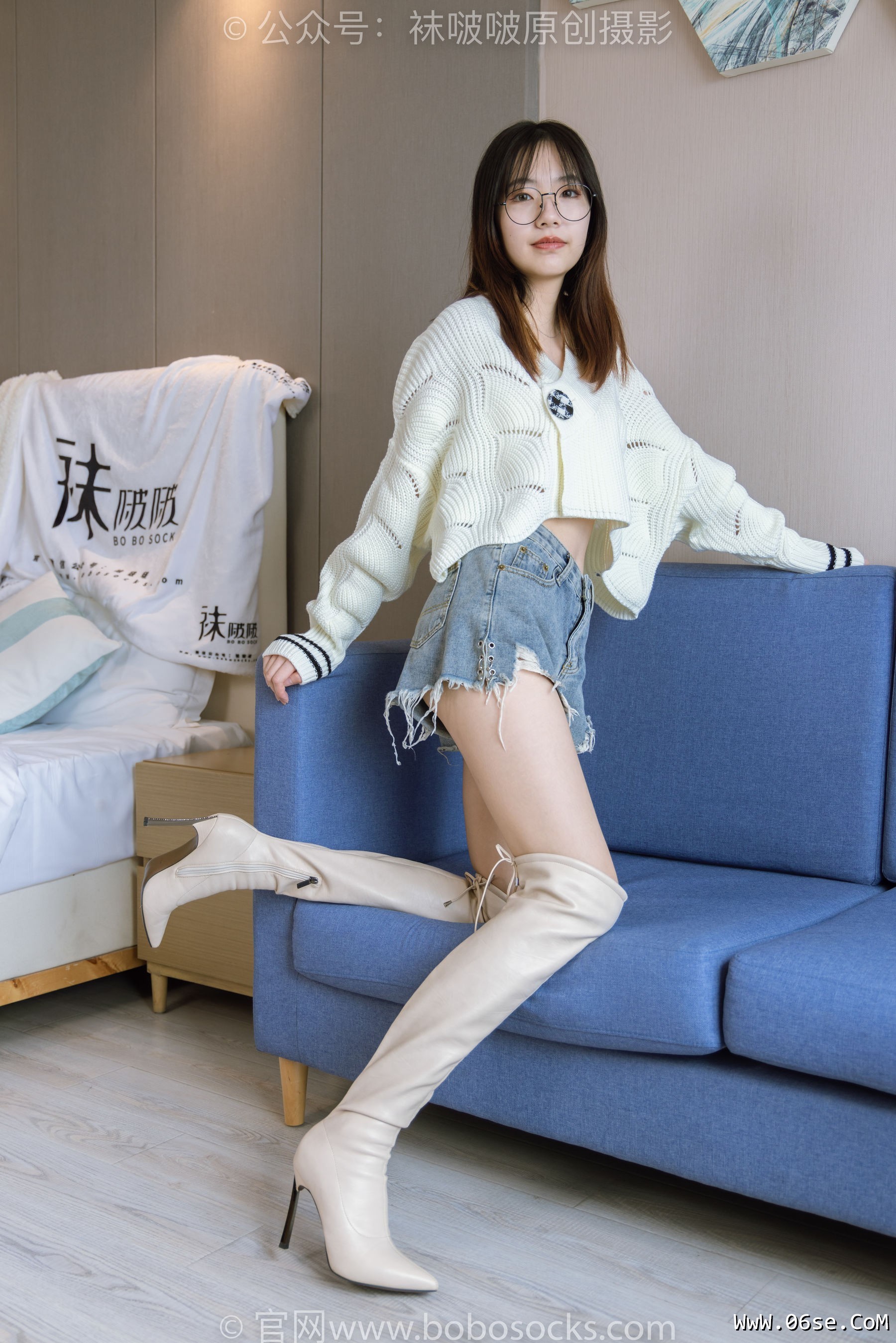 图片[120]-BoBoSocks袜啵啵 No.222 小甜豆-长靴、白棉袜、裸足[180P]-六色网