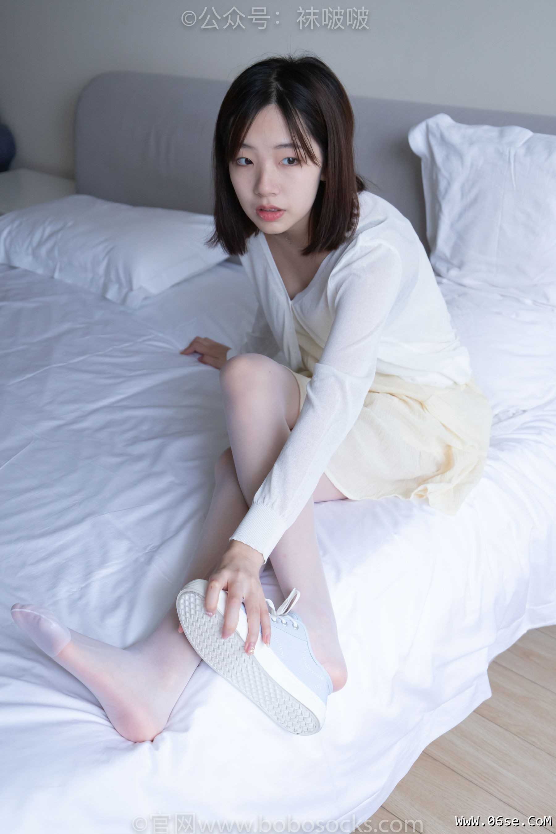 图片[67]-BoBoSocks袜啵啵 No.005 小甜豆-帆布鞋、薄白丝[133P]-六色网