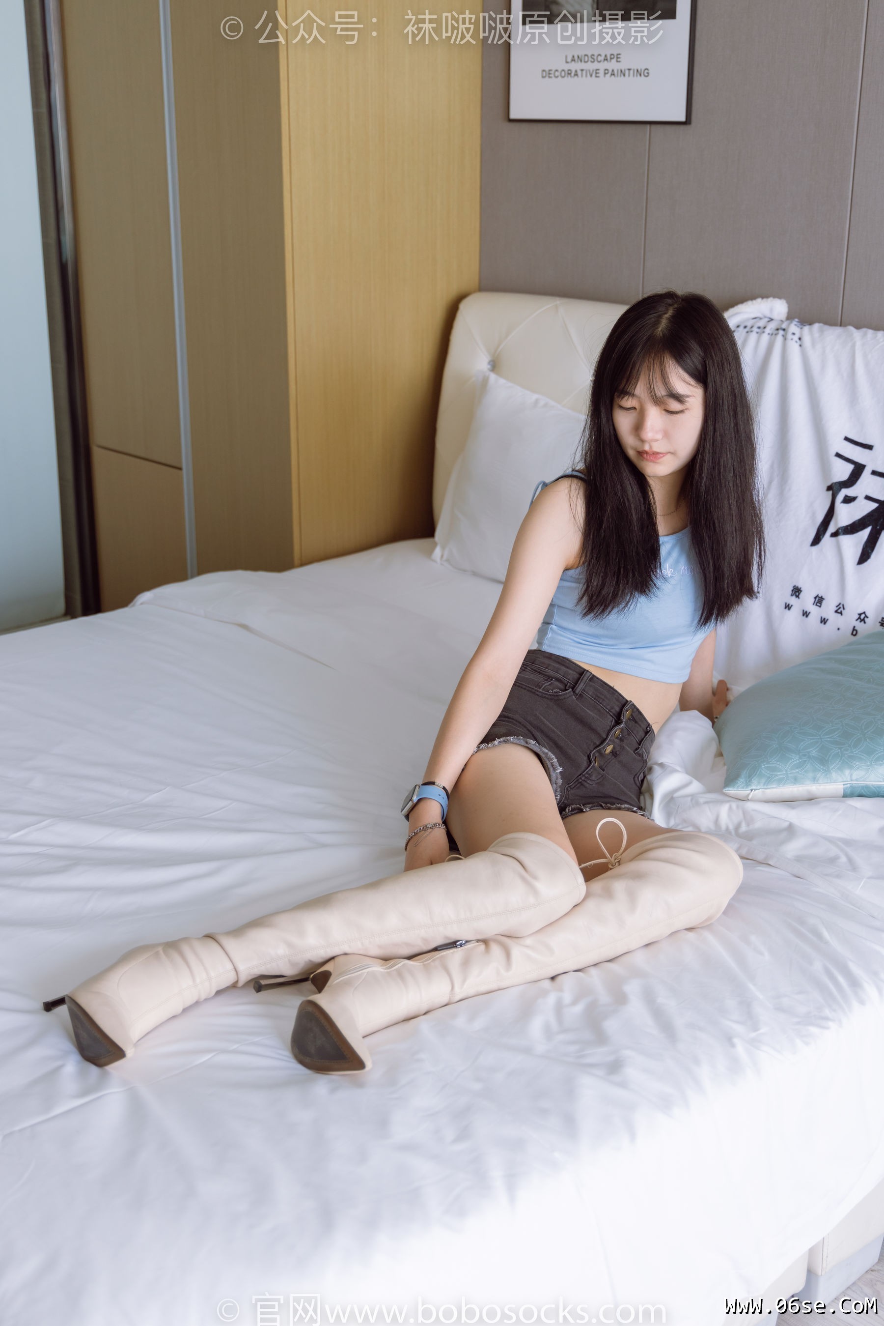图片[161]-BoBoSocks袜啵啵 No.174 小甜豆-高跟长靴、白棉袜、裸足[178P]-六色网