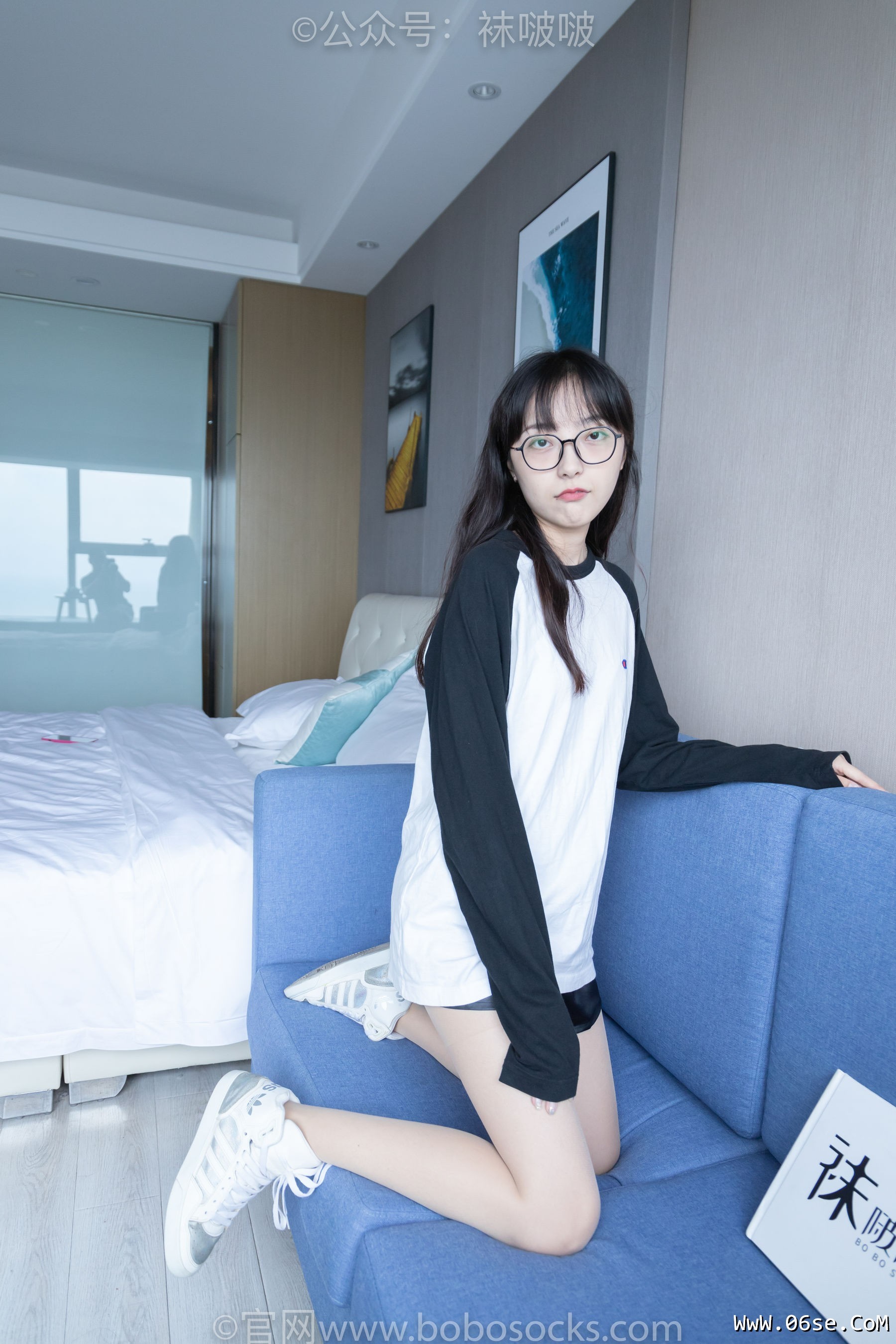 图片[22]-BoBoSocks袜啵啵 No.015 稚予-阿迪板鞋、白色短棉袜、肉丝[148P]-六色网