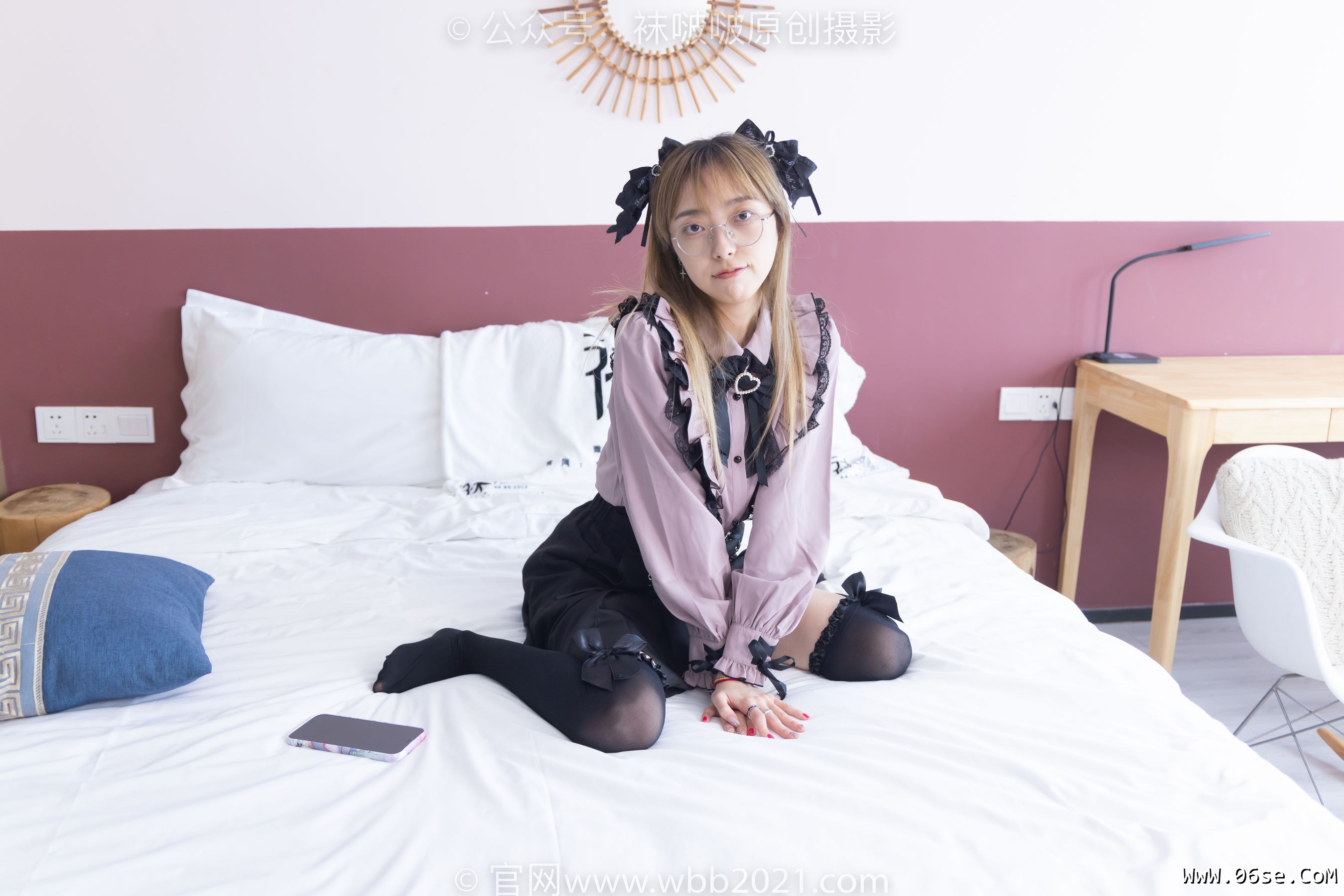 图片[57]-BoBoSocks袜啵啵 No.247 稚予 -皮鞋、黑丝大腿袜、地雷系女友[159P]-六色网