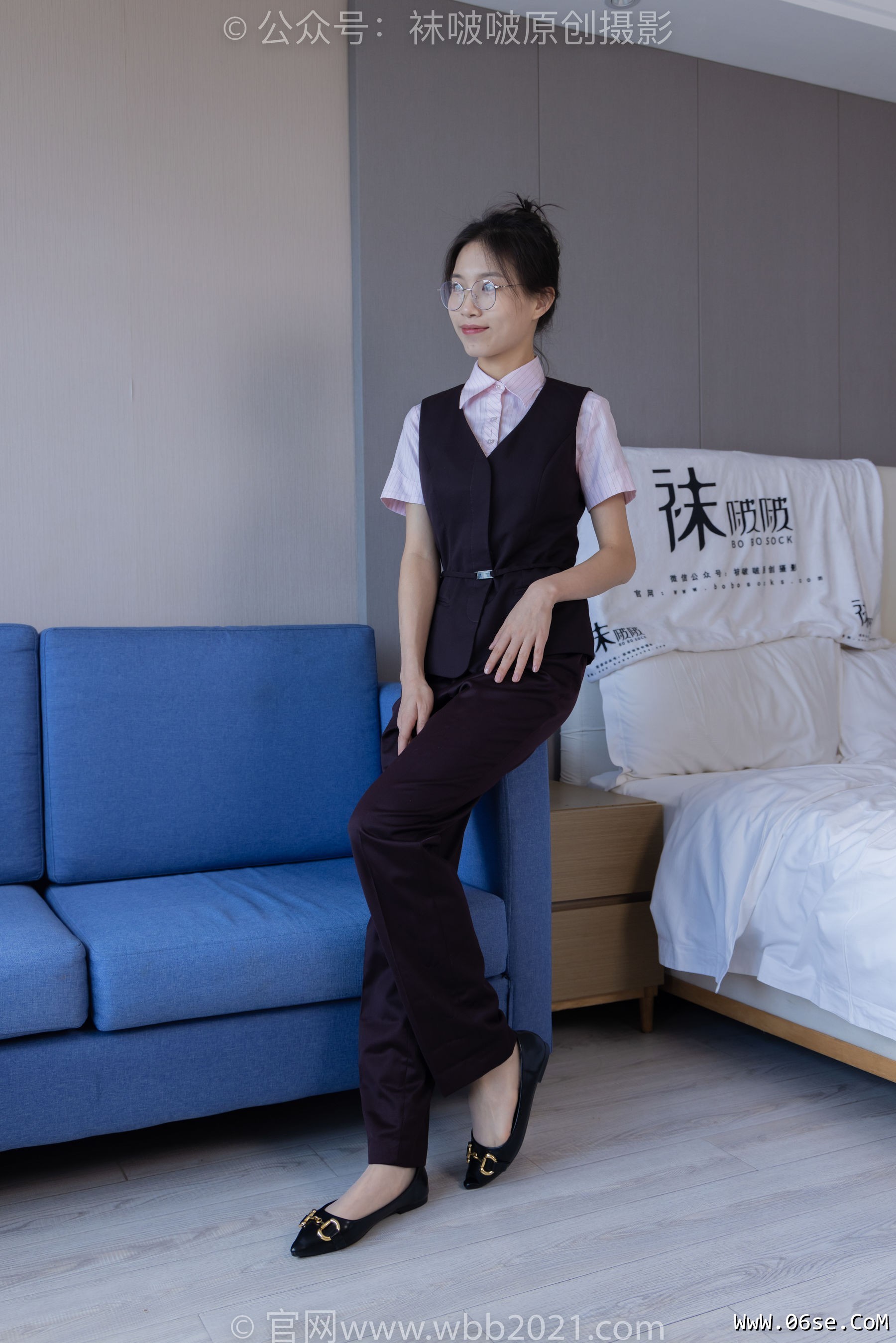 图片[54]-BoBoSocks袜啵啵 No.271 芝士 -平底鞋、短肉丝、银行制服[146P]-六色网