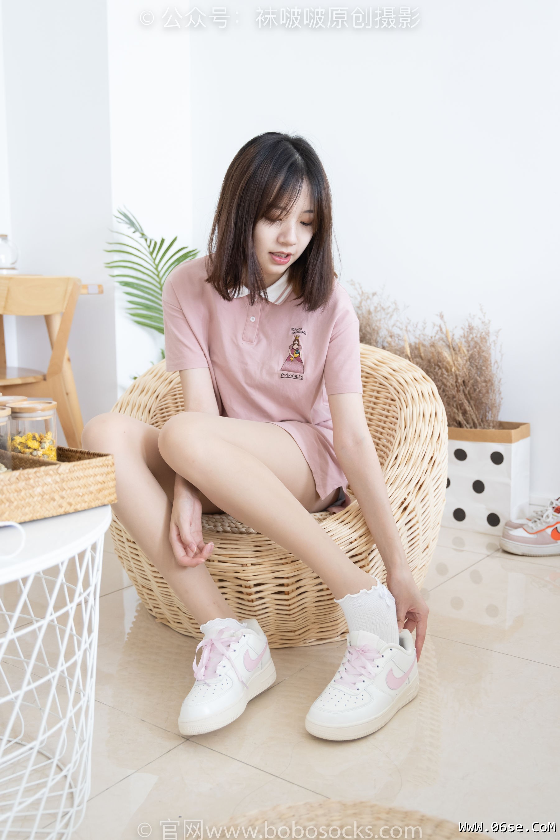 图片[58]-BoBoSocks袜啵啵 No.163 小甜豆-空军一号板鞋、白棉袜、肉丝[135P]-六色网