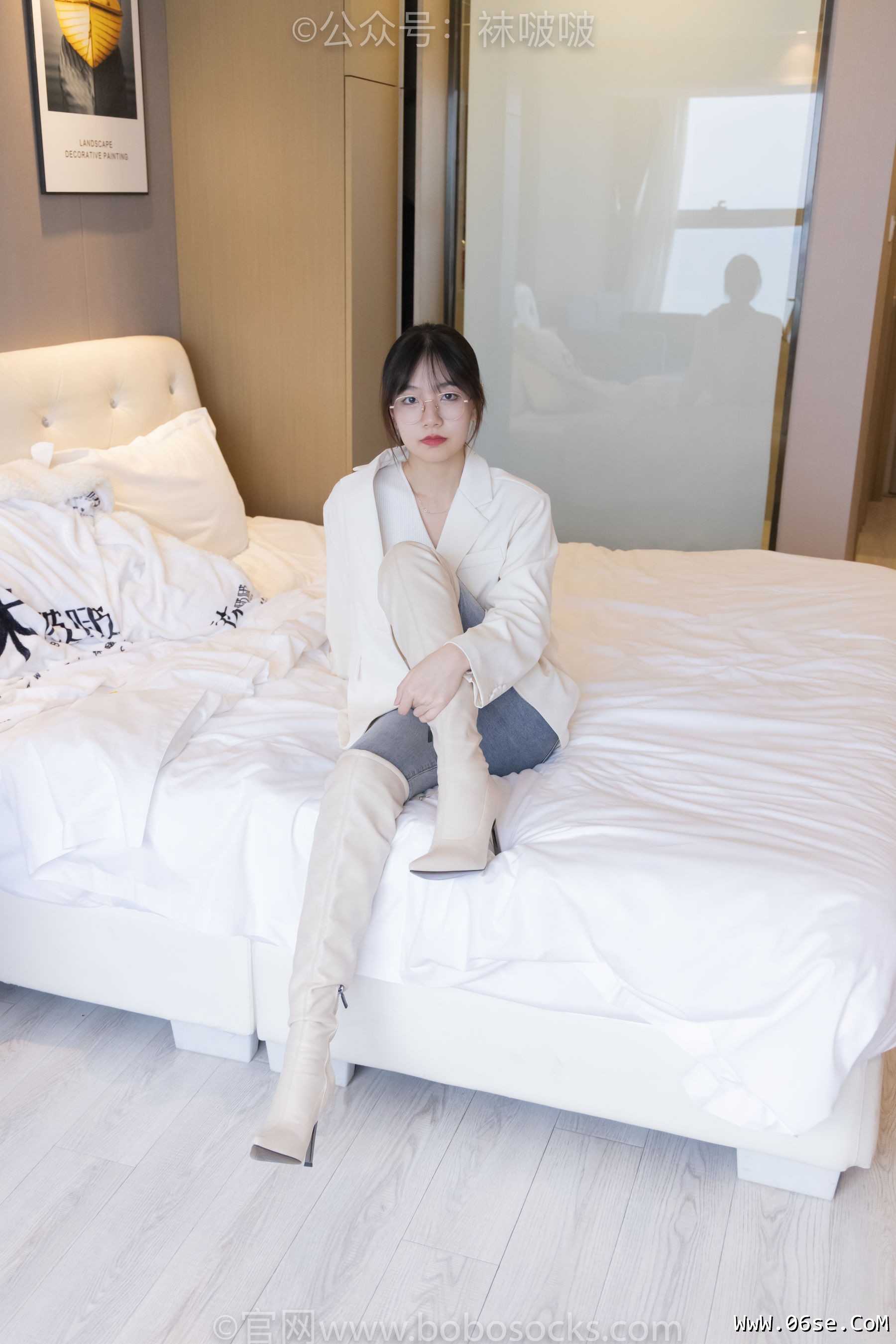 图片[33]-BoBoSocks袜啵啵 No.050 小甜豆-高跟长靴、白棉袜[175P]-六色网